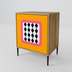 TEARS IN HEAVEN Aparador de 1 Puerta en Efecto Roble