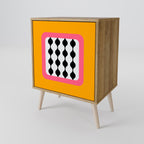 TEARS IN HEAVEN Aparador de 1 Puerta en Efecto Roble