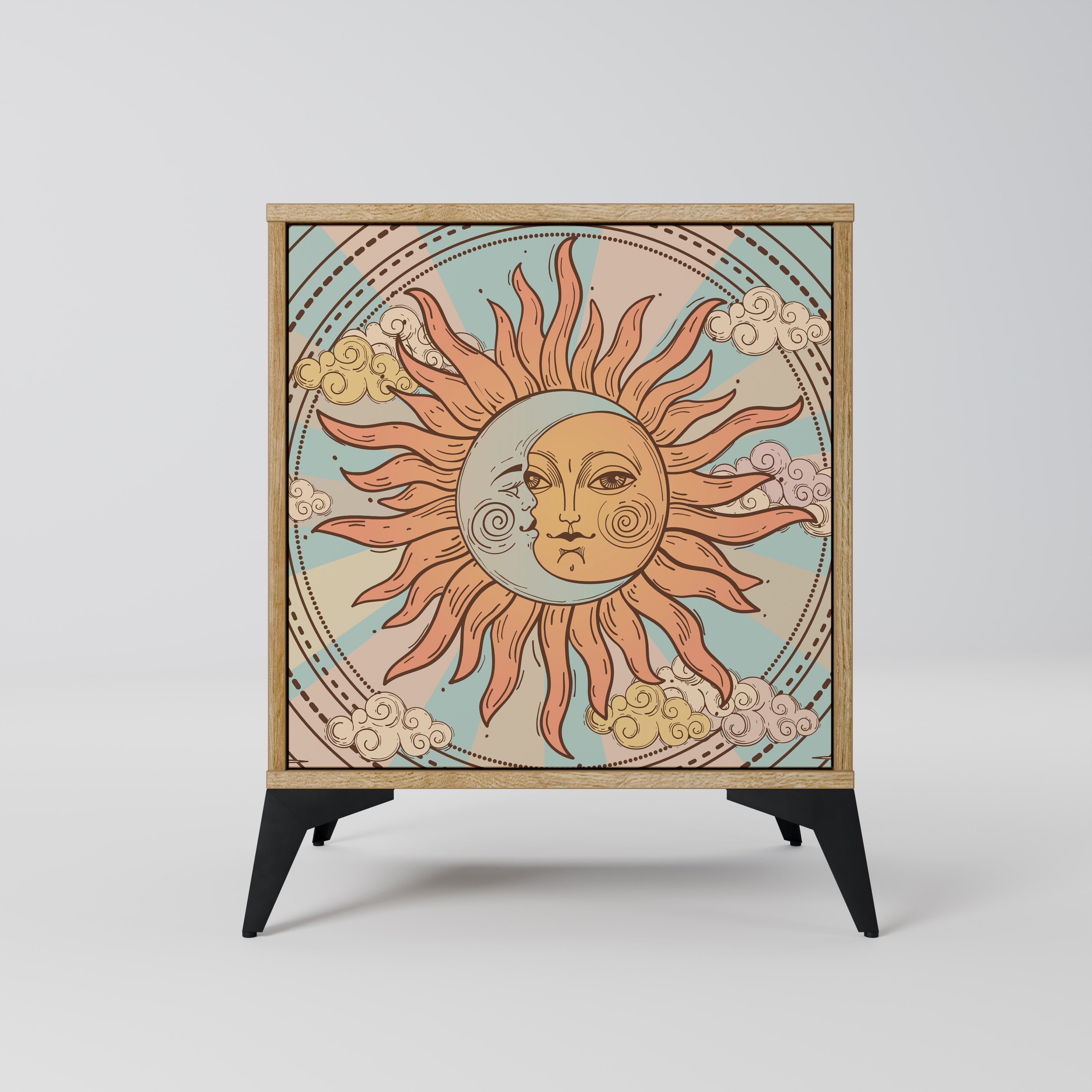 MYSTICAL STRUCTURE 1-Door Sideboard in Oak Effect