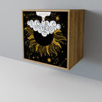 STELLAR CONSTELLATIONS Aparador de 1 Puerta en Efecto Roble