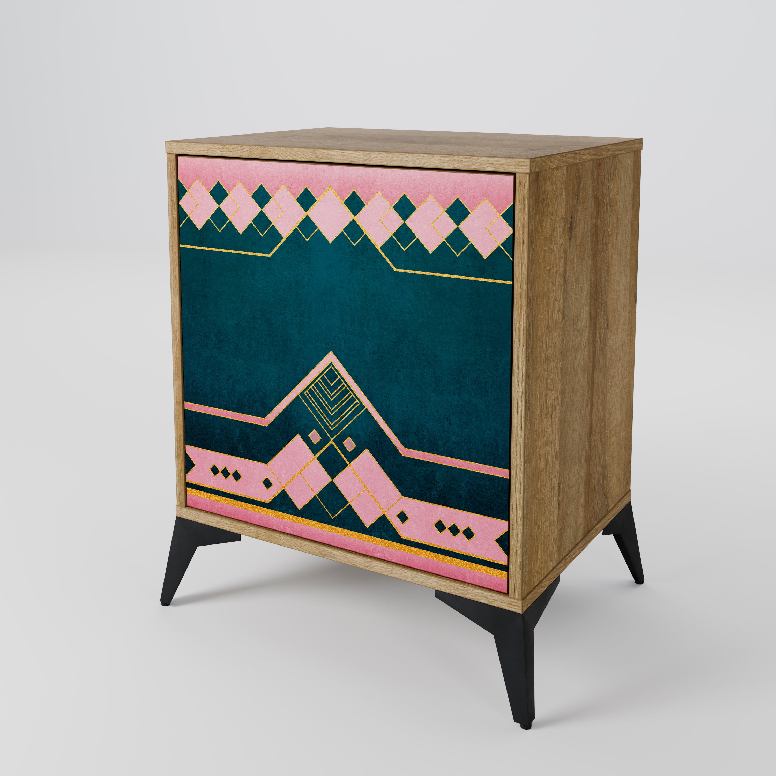 ROYAL COMPOSITION 1-Door Sideboard in Oak Effect