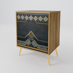 ROYAL ORDINARINESS Aparador de 1 Puerta en Efecto Roble