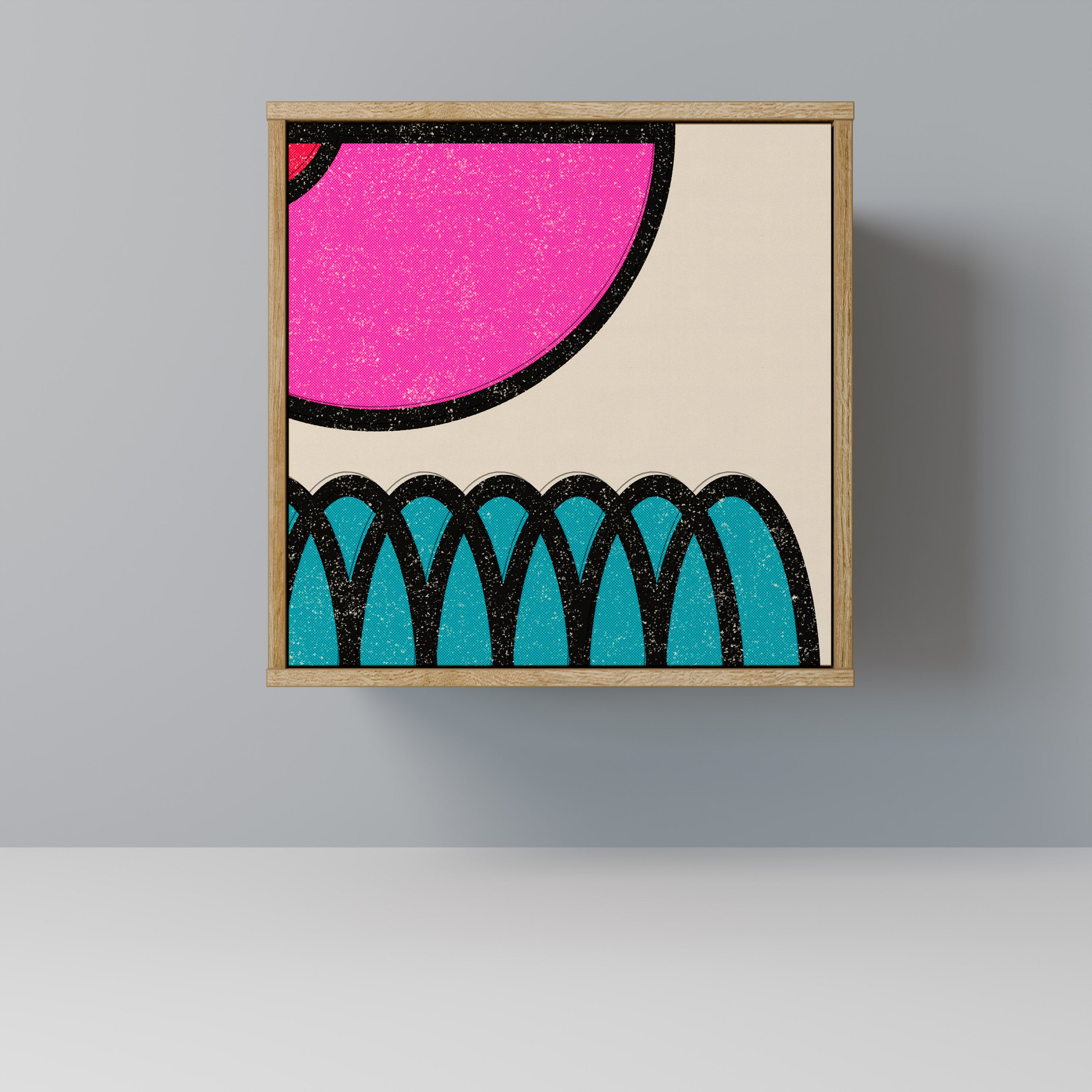 GEOMETRIC RHAPSODY 1-Door Sideboard in Oak Effect