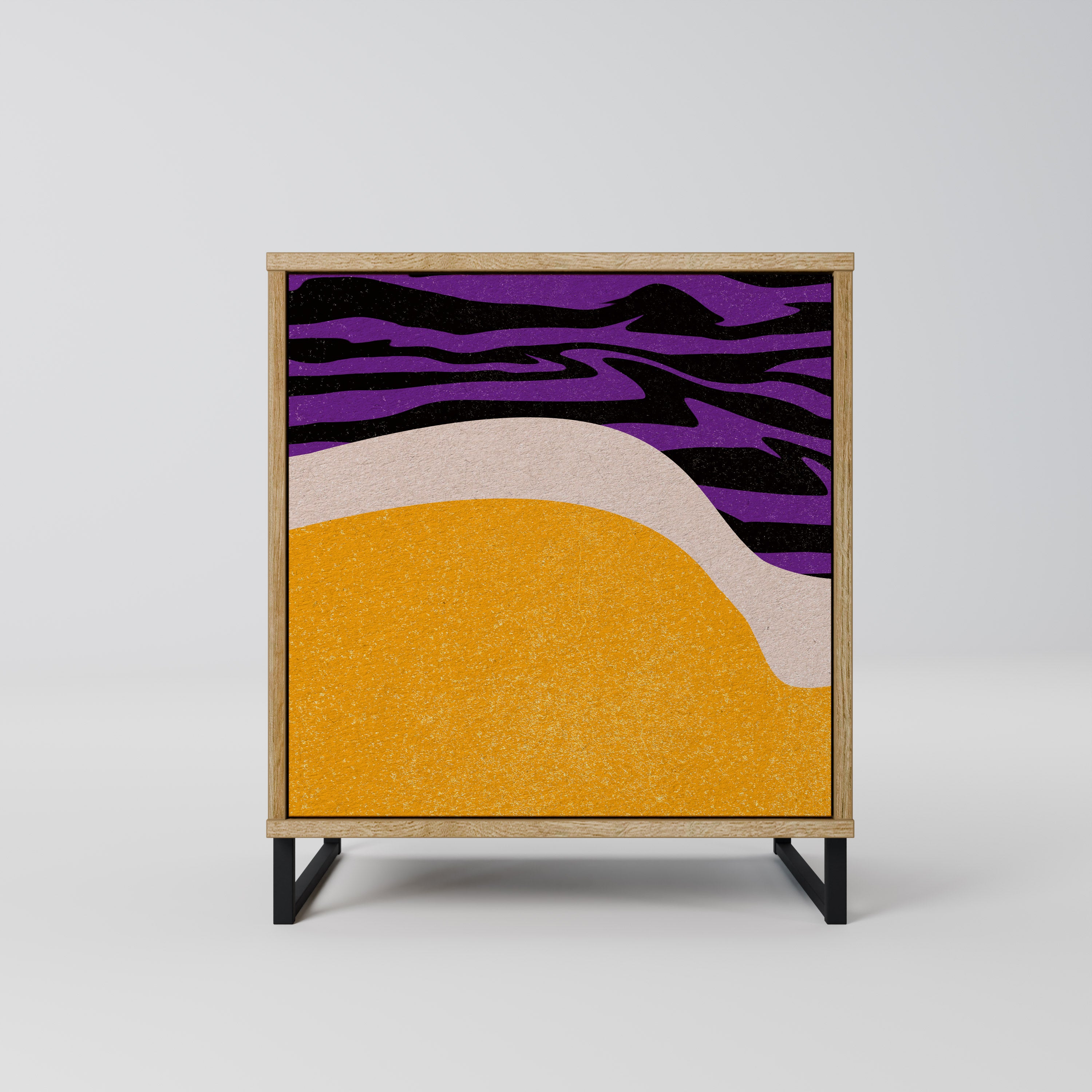 INDEPENDENT BORDER 1-Door Sideboard in Oak Effect