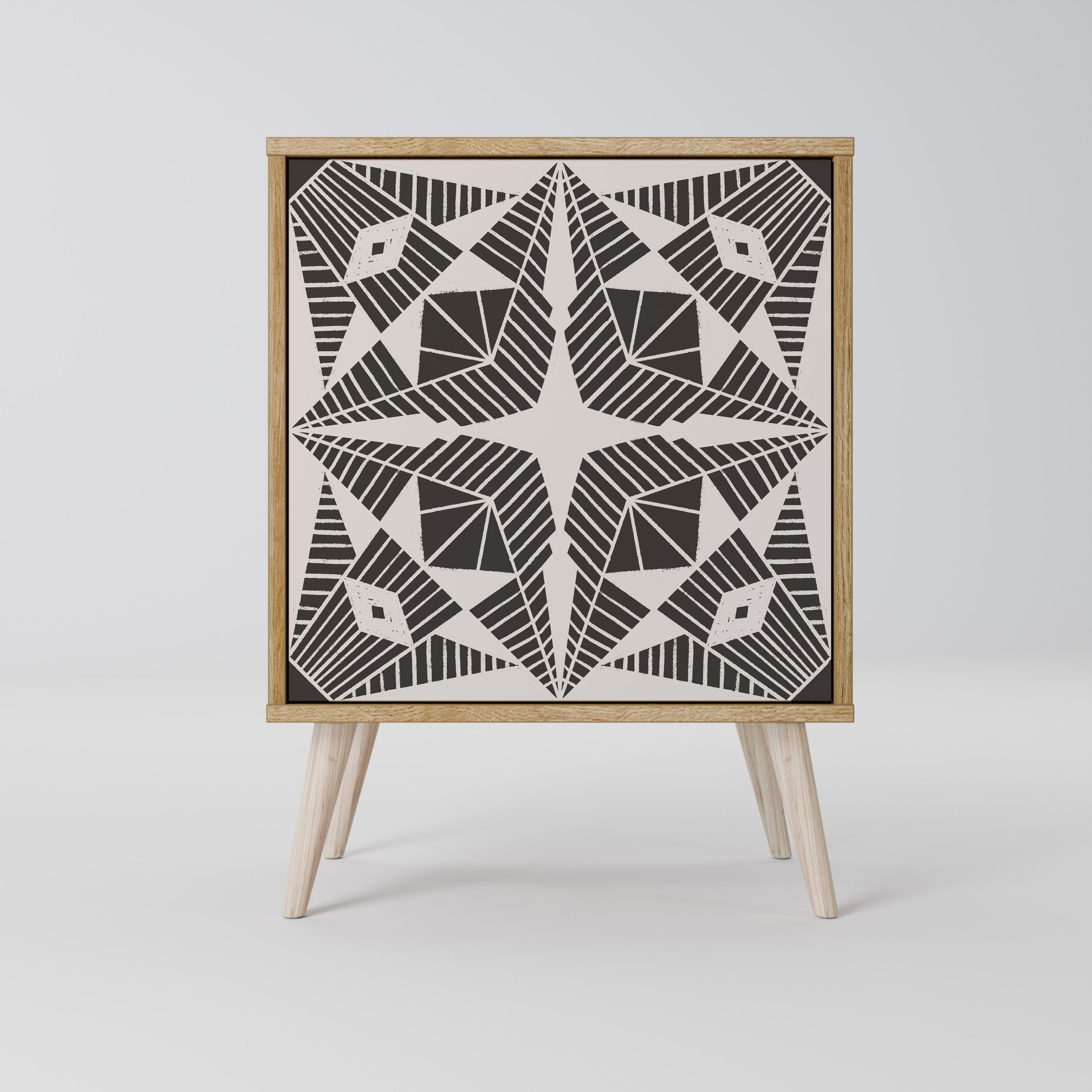 MONOCHROME NEXUS 1-Door Sideboard in Oak Effect