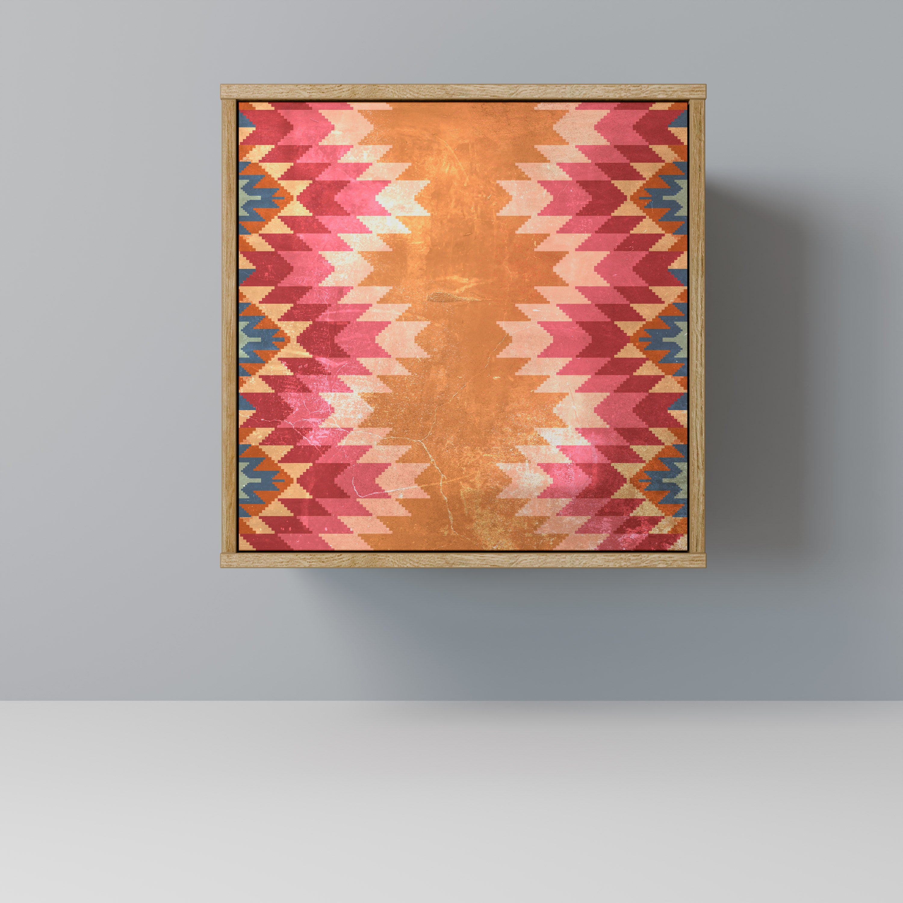 INDIAN FOLK 1-Door Sideboard in Oak Effect