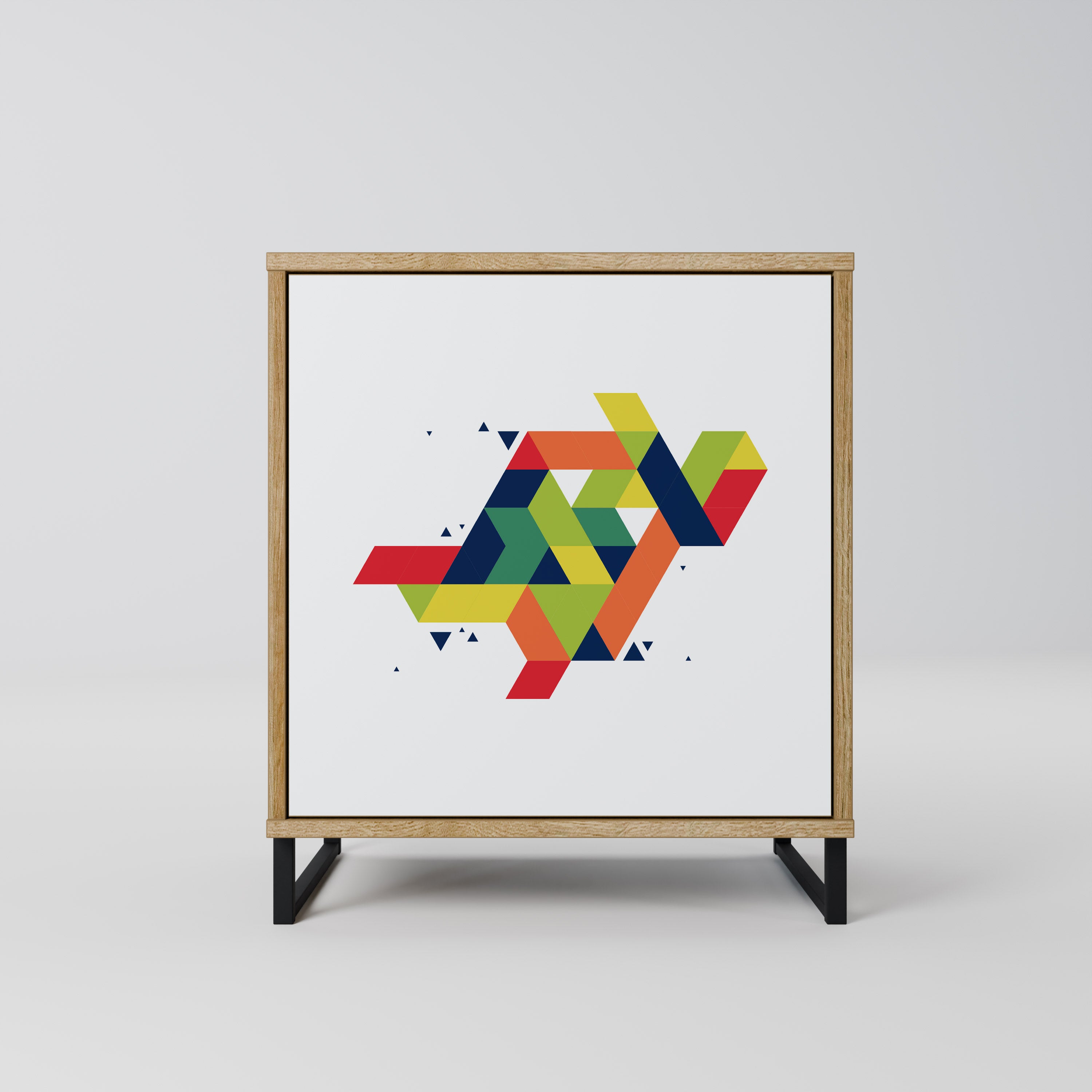 FUTURE SIGN 1-Door Sideboard in Oak Effect