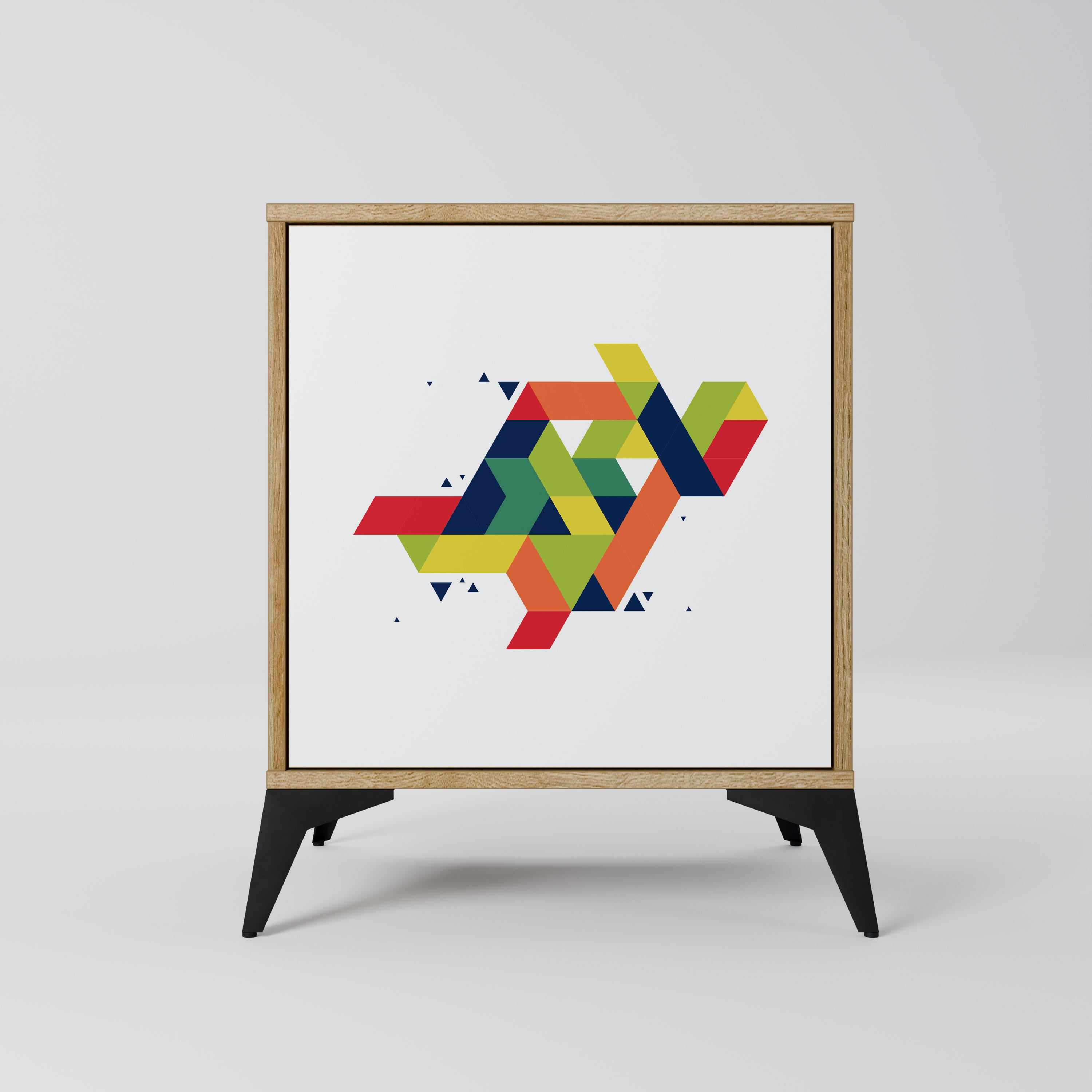 FUTURE SIGN 1-Door Sideboard in Oak Effect