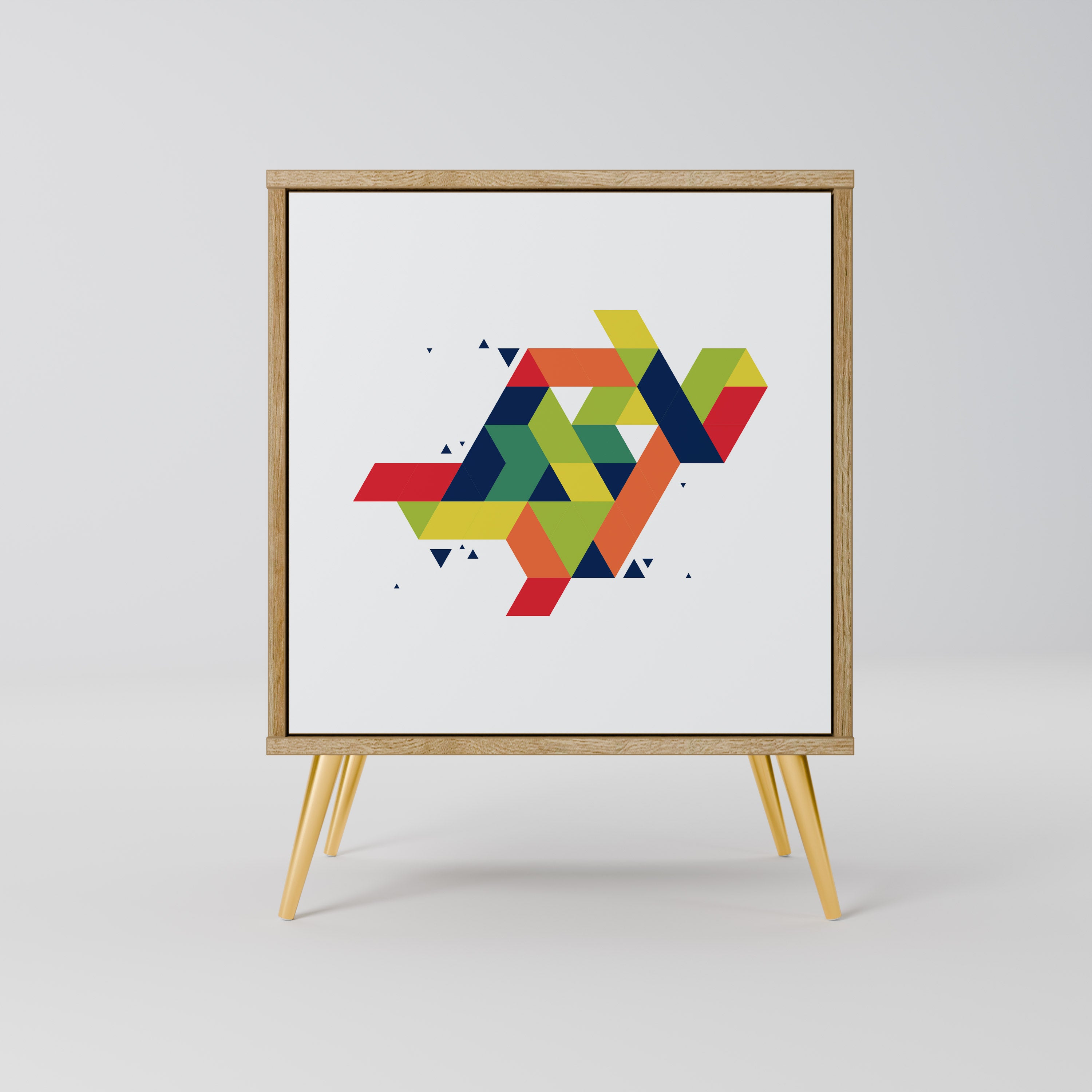 FUTURE SIGN 1-Door Sideboard in Oak Effect