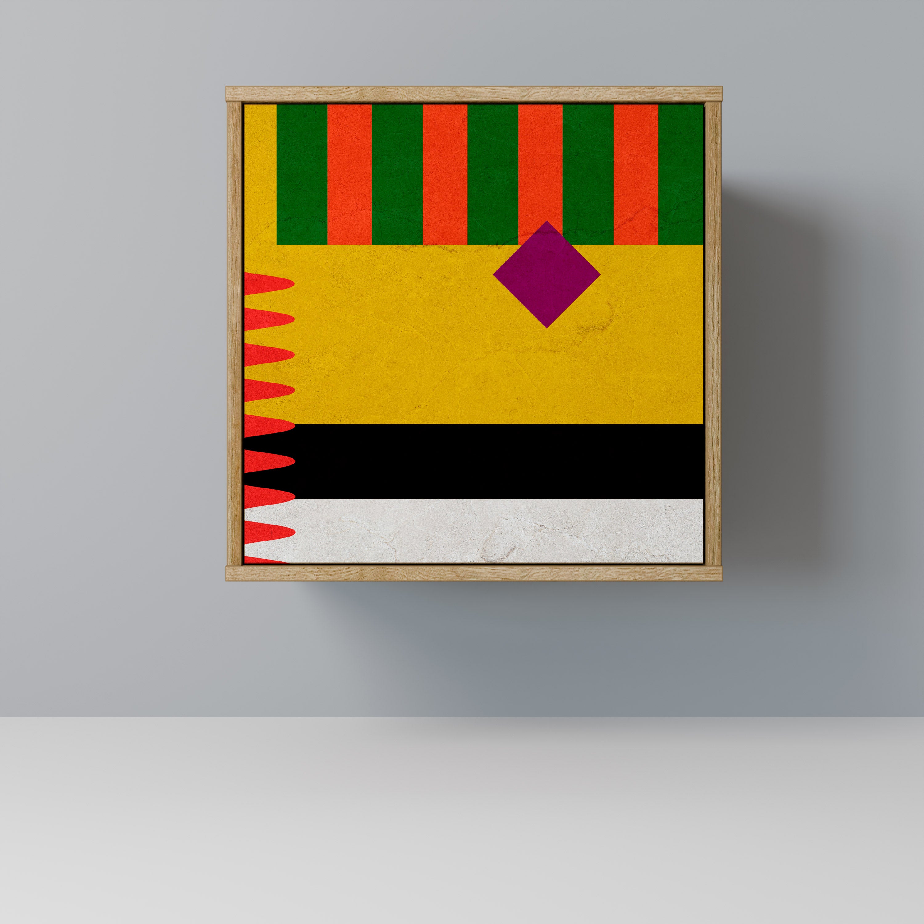 VIVID ART 1-Door Sideboard in Oak Effect