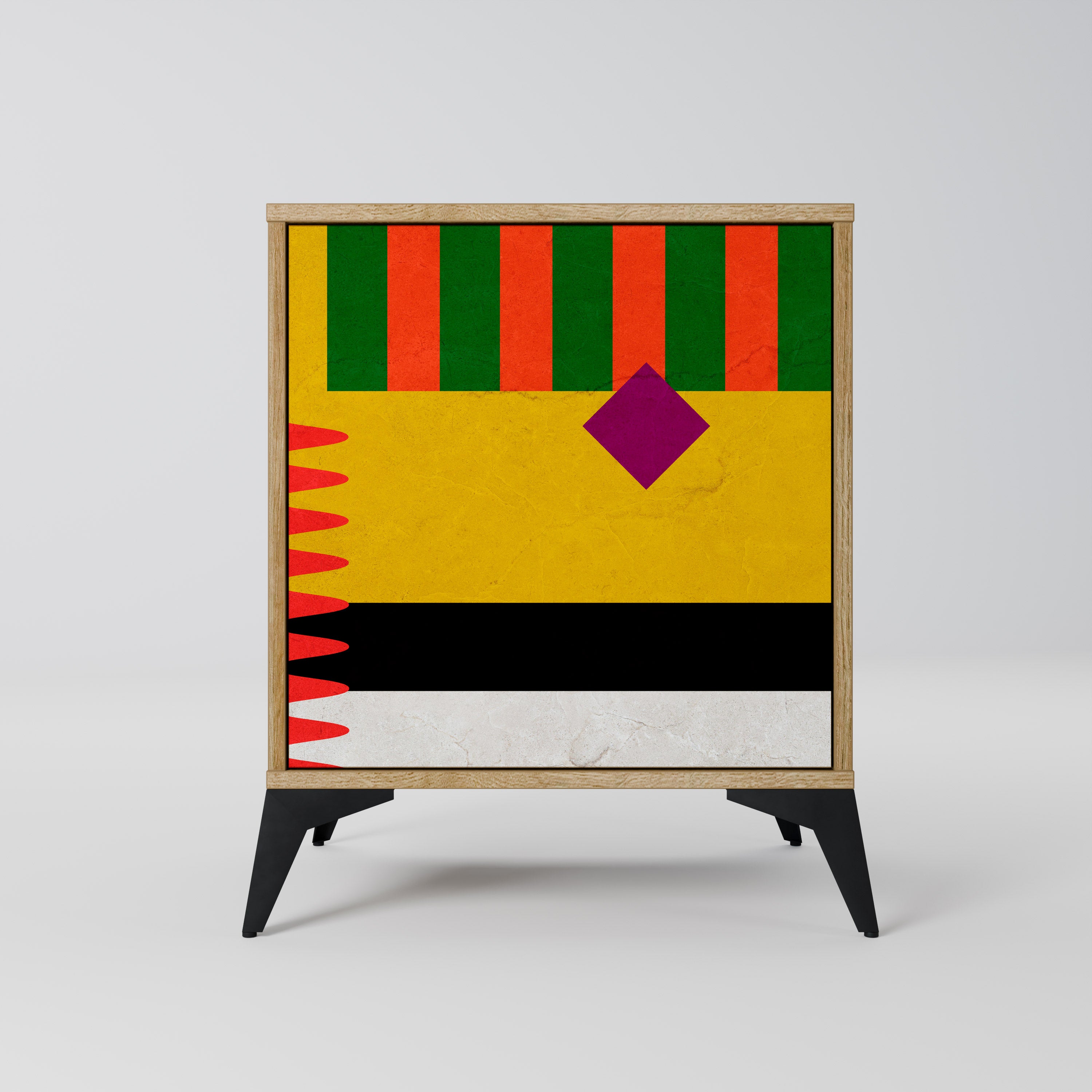 VIVID ART 1-Door Sideboard in Oak Effect