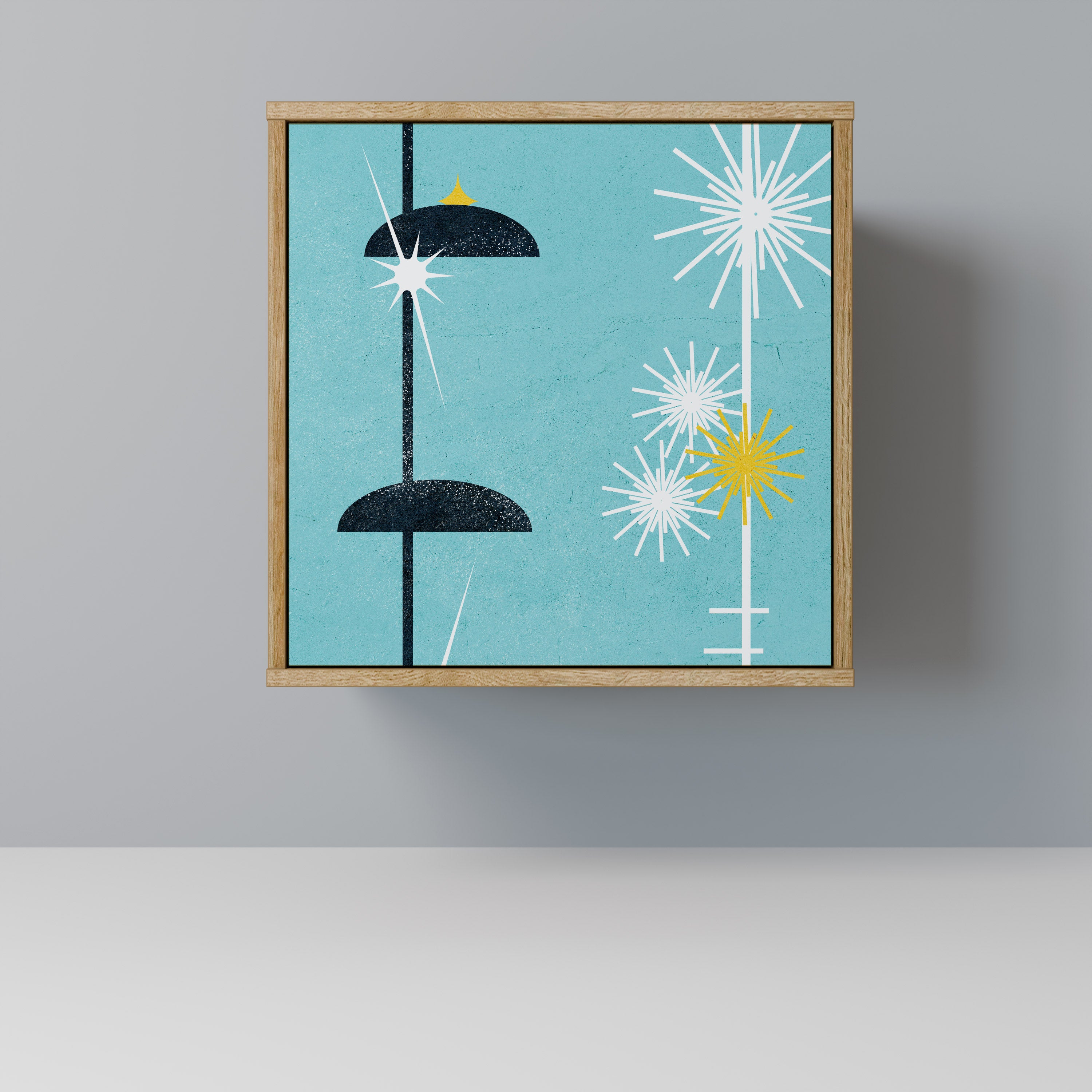 PATHS TO HAPPINESS 1-Door Sideboard in Oak Effect