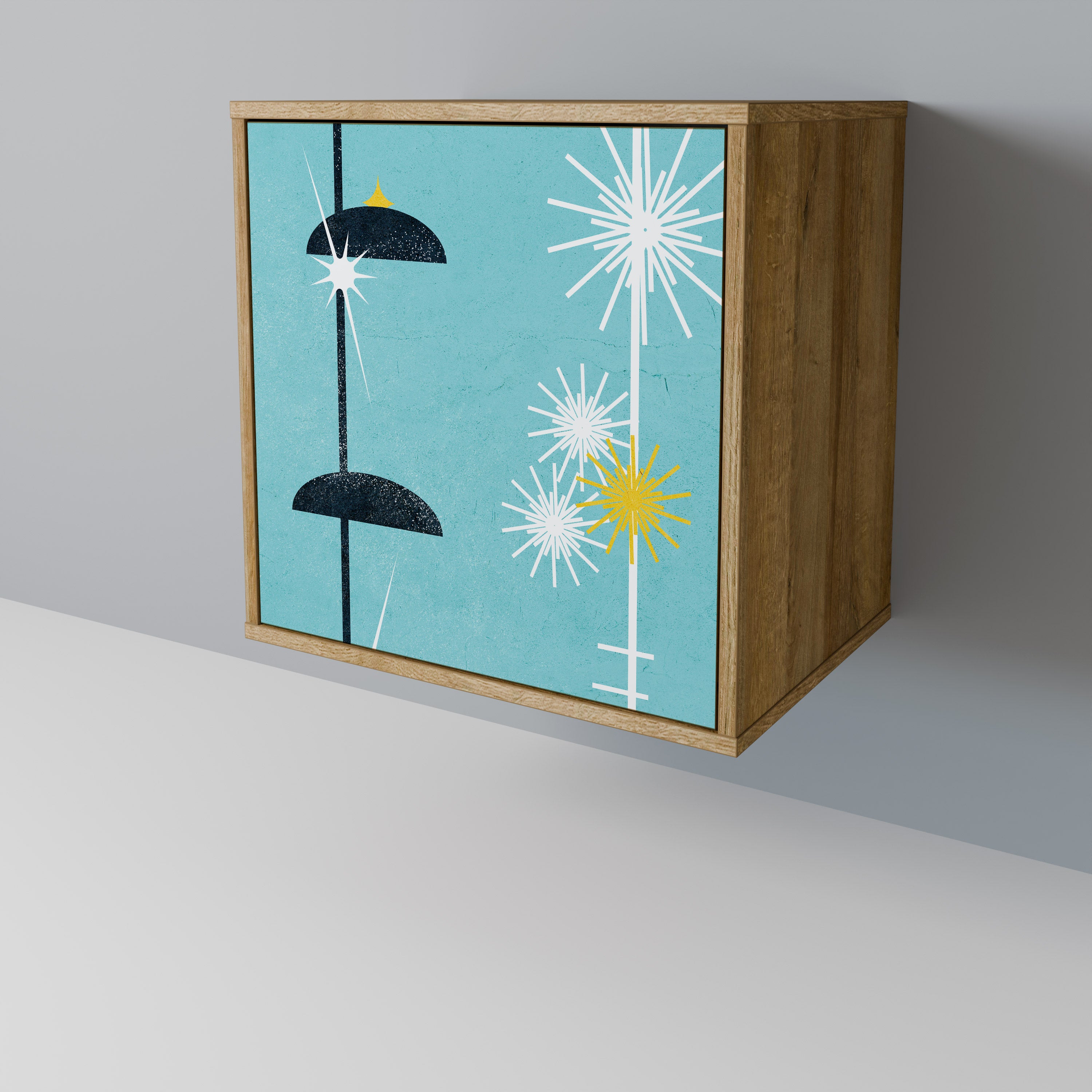 PATHS TO HAPPINESS 1-Door Sideboard in Oak Effect