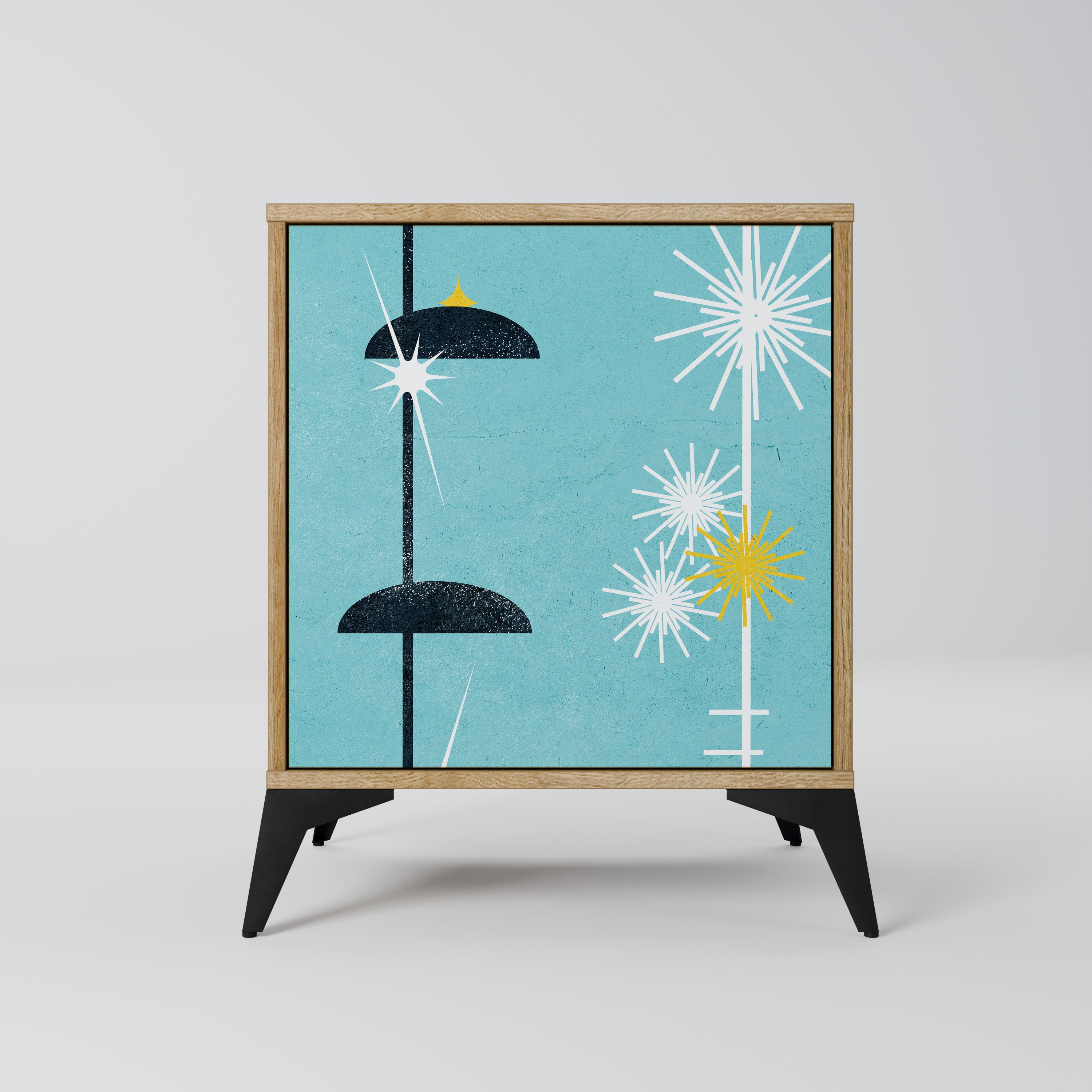 PATHS TO HAPPINESS 1-Door Sideboard in Oak Effect