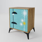 PATHS TO HAPPINESS Aparador de 1 Puerta en Efecto Roble