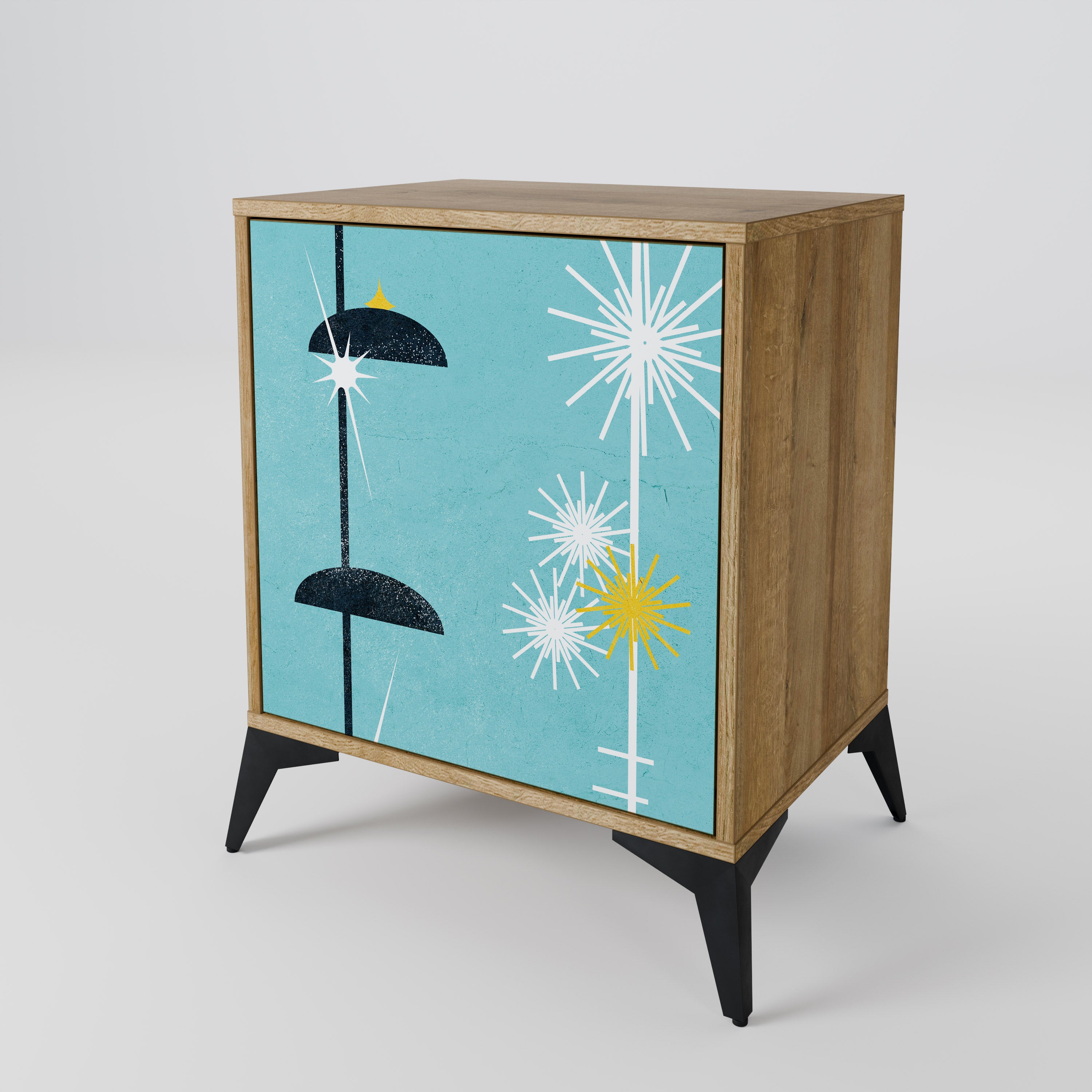 PATHS TO HAPPINESS 1-Door Sideboard in Oak Effect