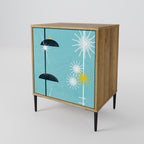 PATHS TO HAPPINESS Aparador de 1 Puerta en Efecto Roble