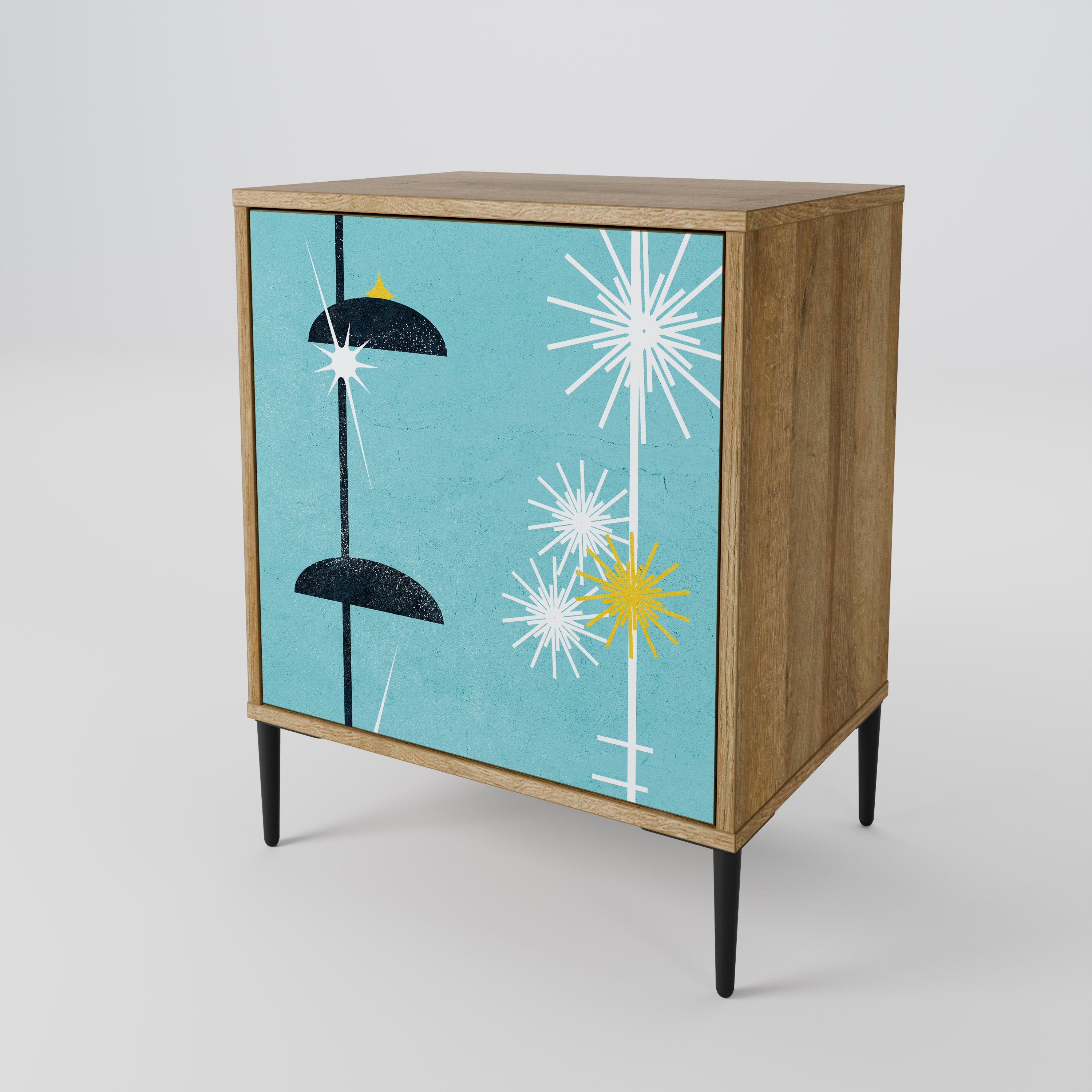 PATHS TO HAPPINESS 1-Door Sideboard in Oak Effect