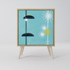 PATHS TO HAPPINESS Aparador de 1 Puerta en Efecto Roble