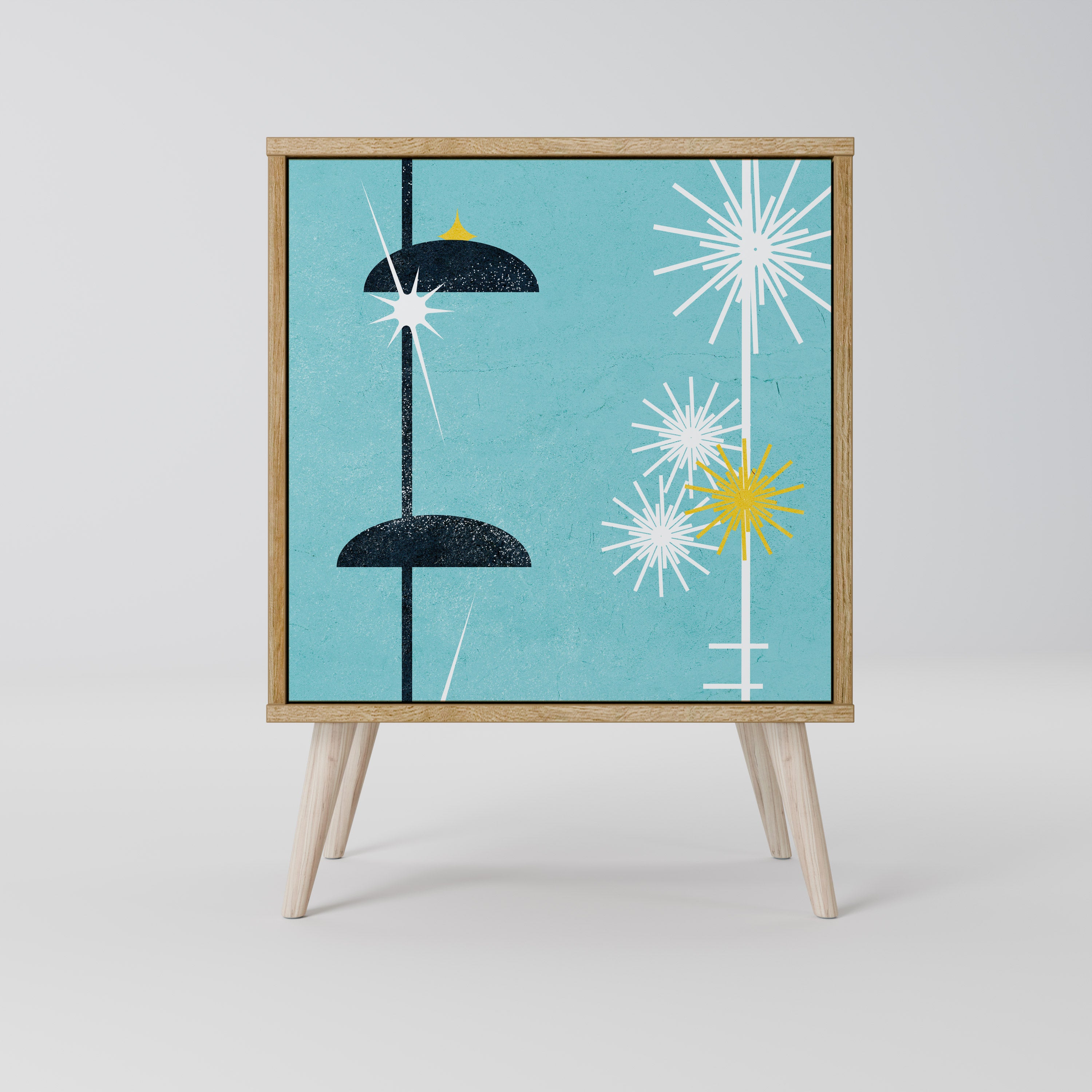 PATHS TO HAPPINESS 1-Door Sideboard in Oak Effect