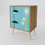 PATHS TO HAPPINESS Aparador de 1 Puerta en Efecto Roble