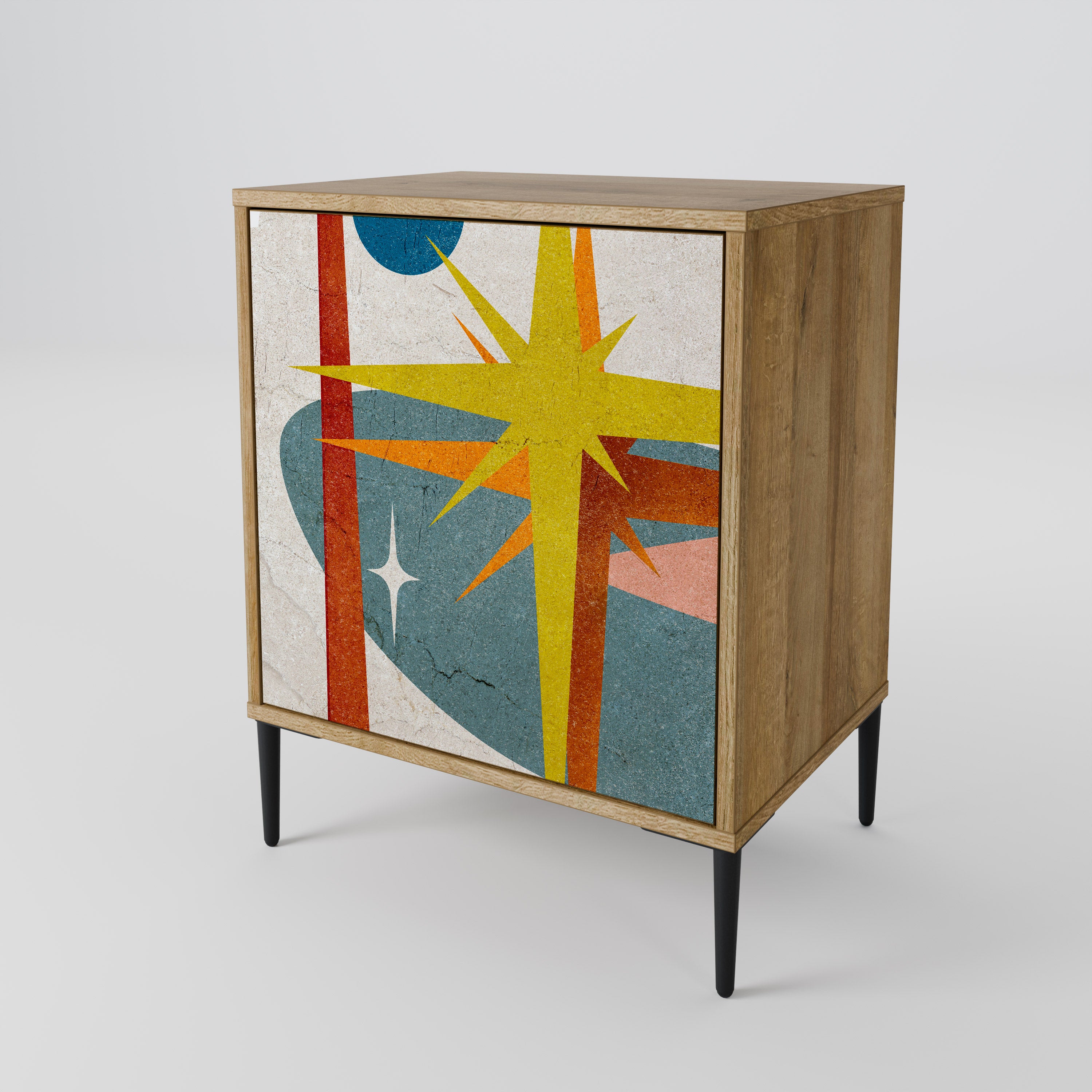 INTERSTELLAR VIBES 1-Door Sideboard in Oak Effect