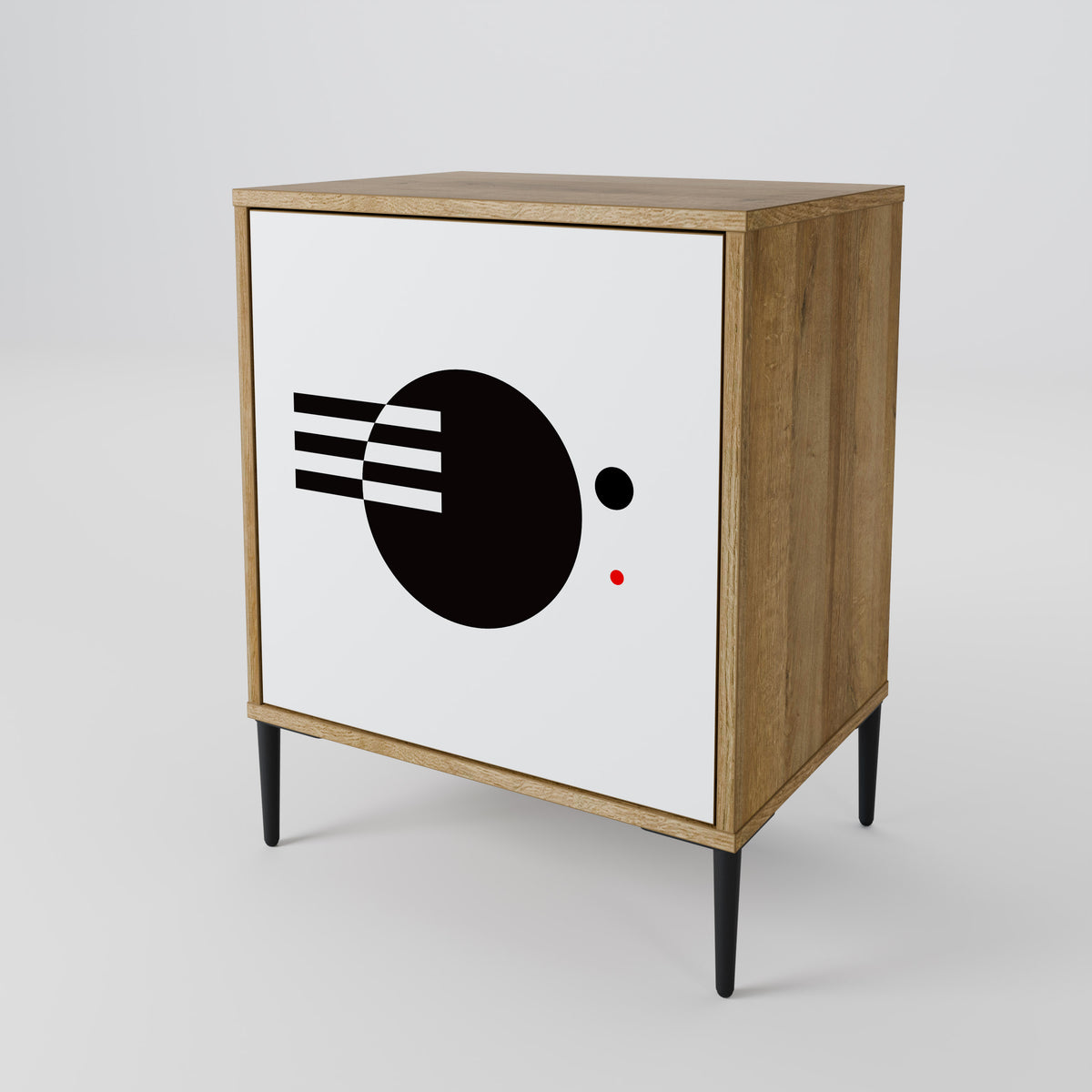 BLACK AND WHITE COMBINATION 1-Door Sideboard