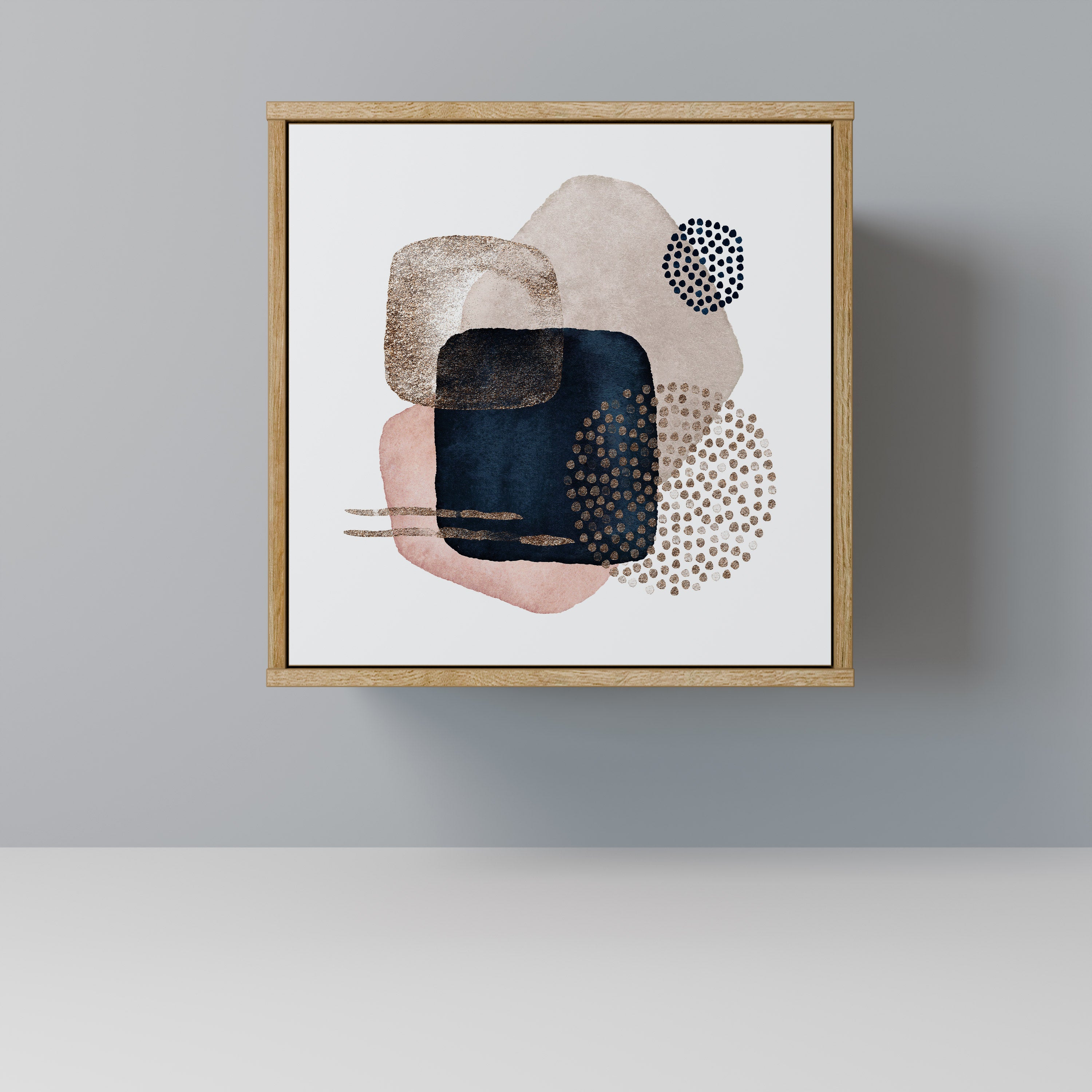 COLORFUL SHAPES 1-Door Sideboard in Oak Effect