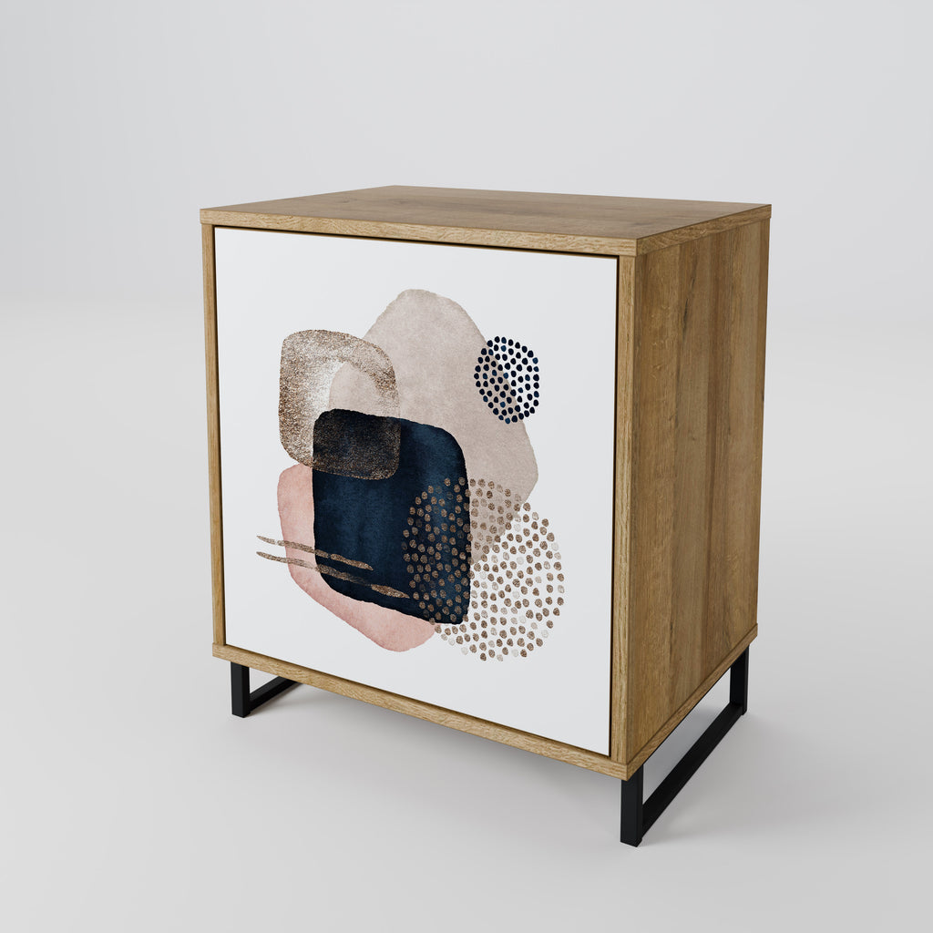 COLORFUL SHAPES 1-Door Sideboard in Oak Effect