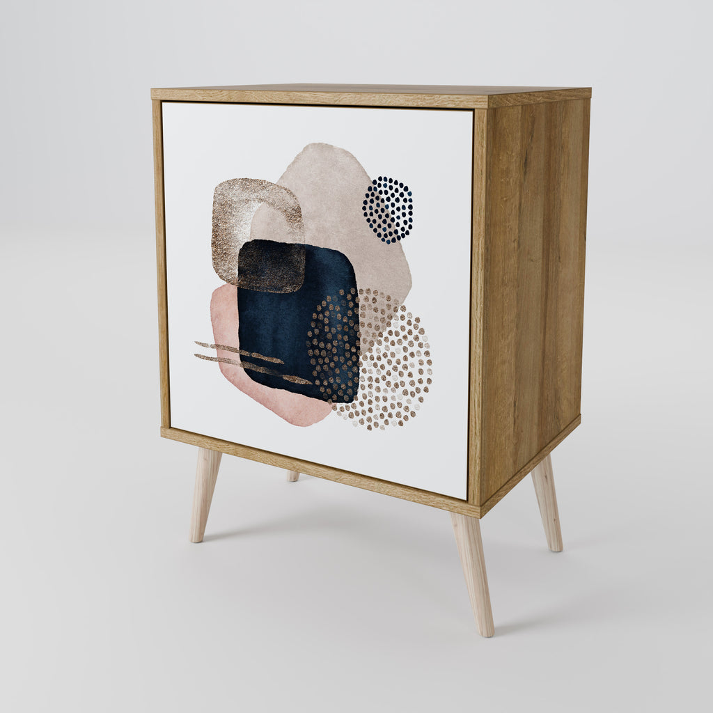 COLORFUL SHAPES 1-Door Sideboard in Oak Effect