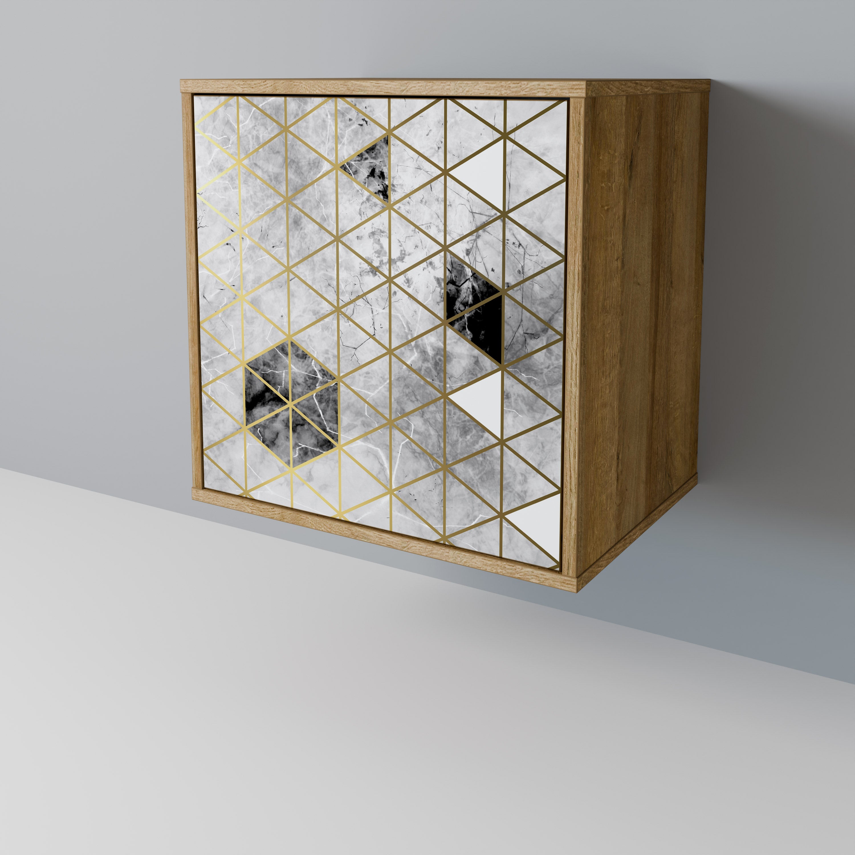 ASHEN ARIA 1-Door Sideboard in Oak Effect