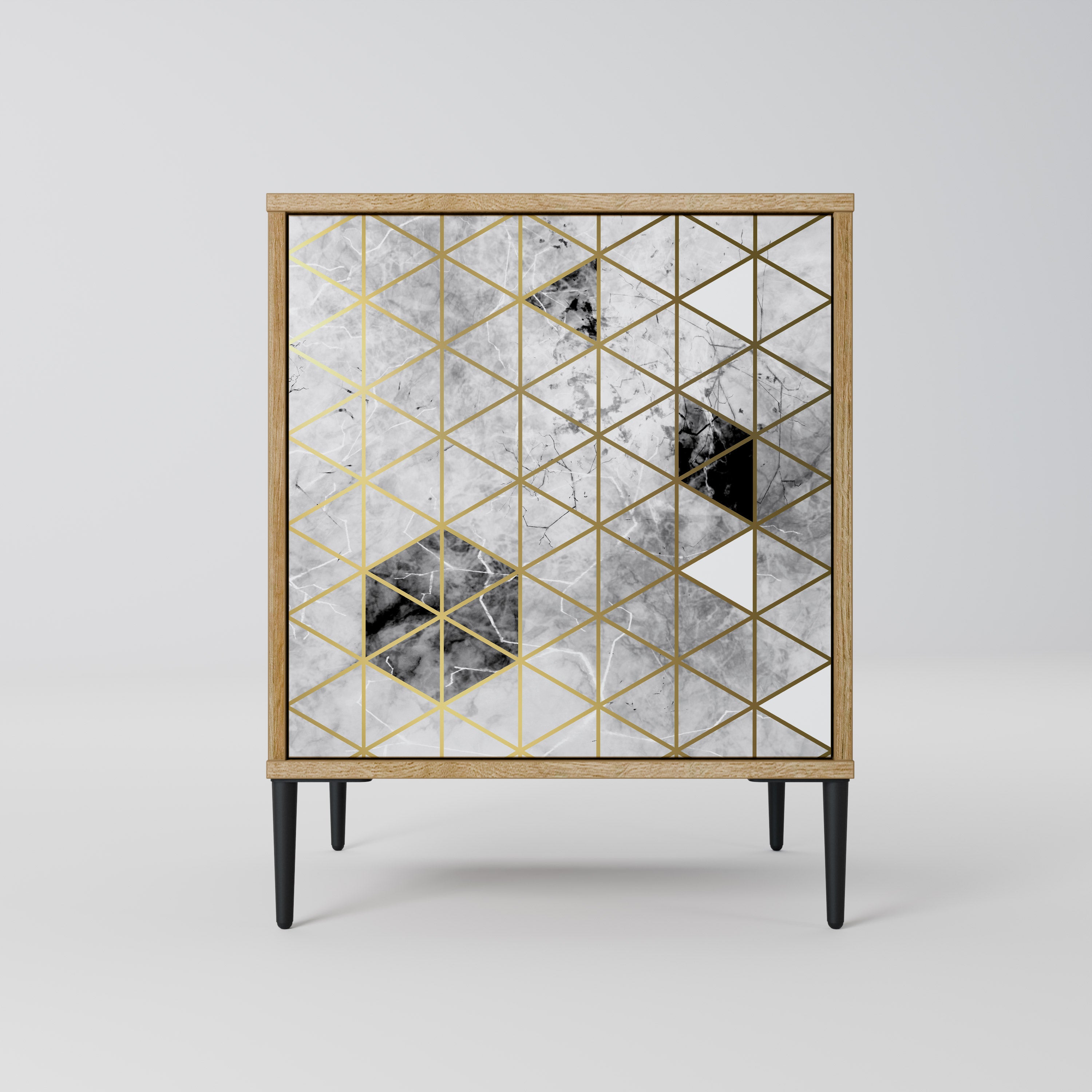 ASHEN ARIA 1-Door Sideboard in Oak Effect