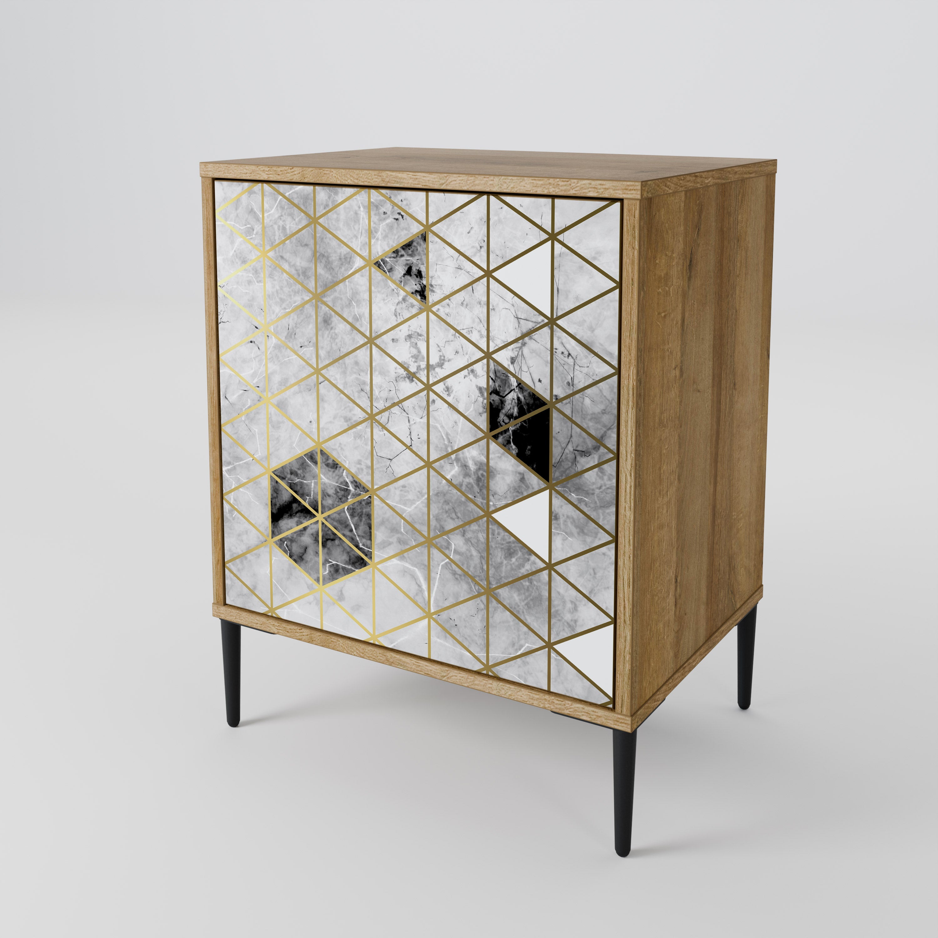 ASHEN ARIA 1-Door Sideboard in Oak Effect