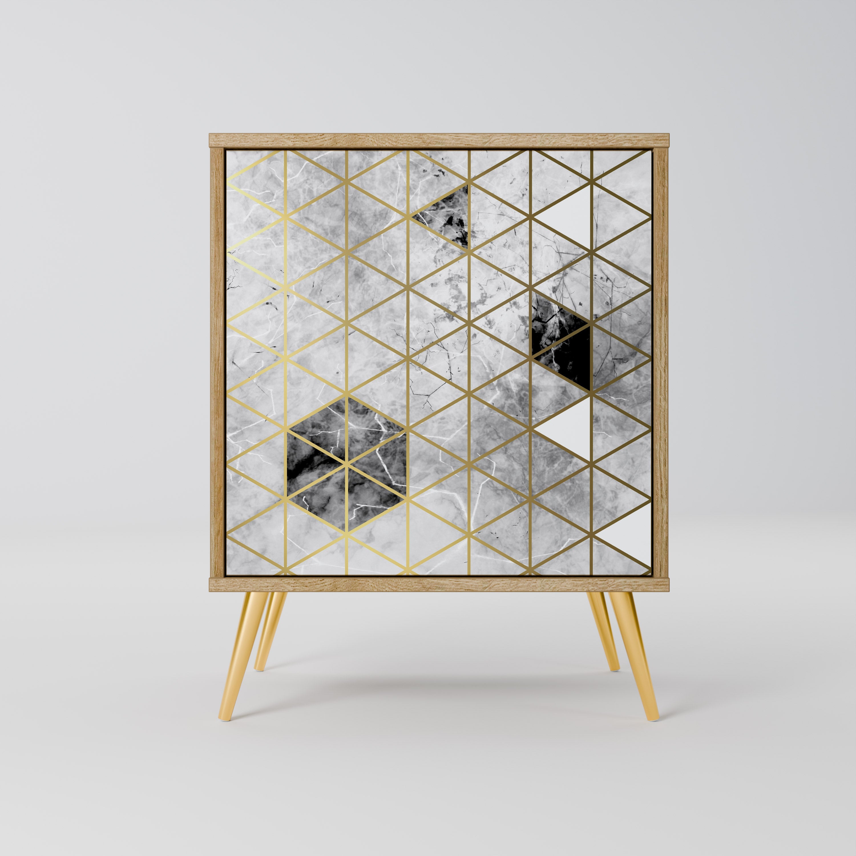 ASHEN ARIA 1-Door Sideboard in Oak Effect