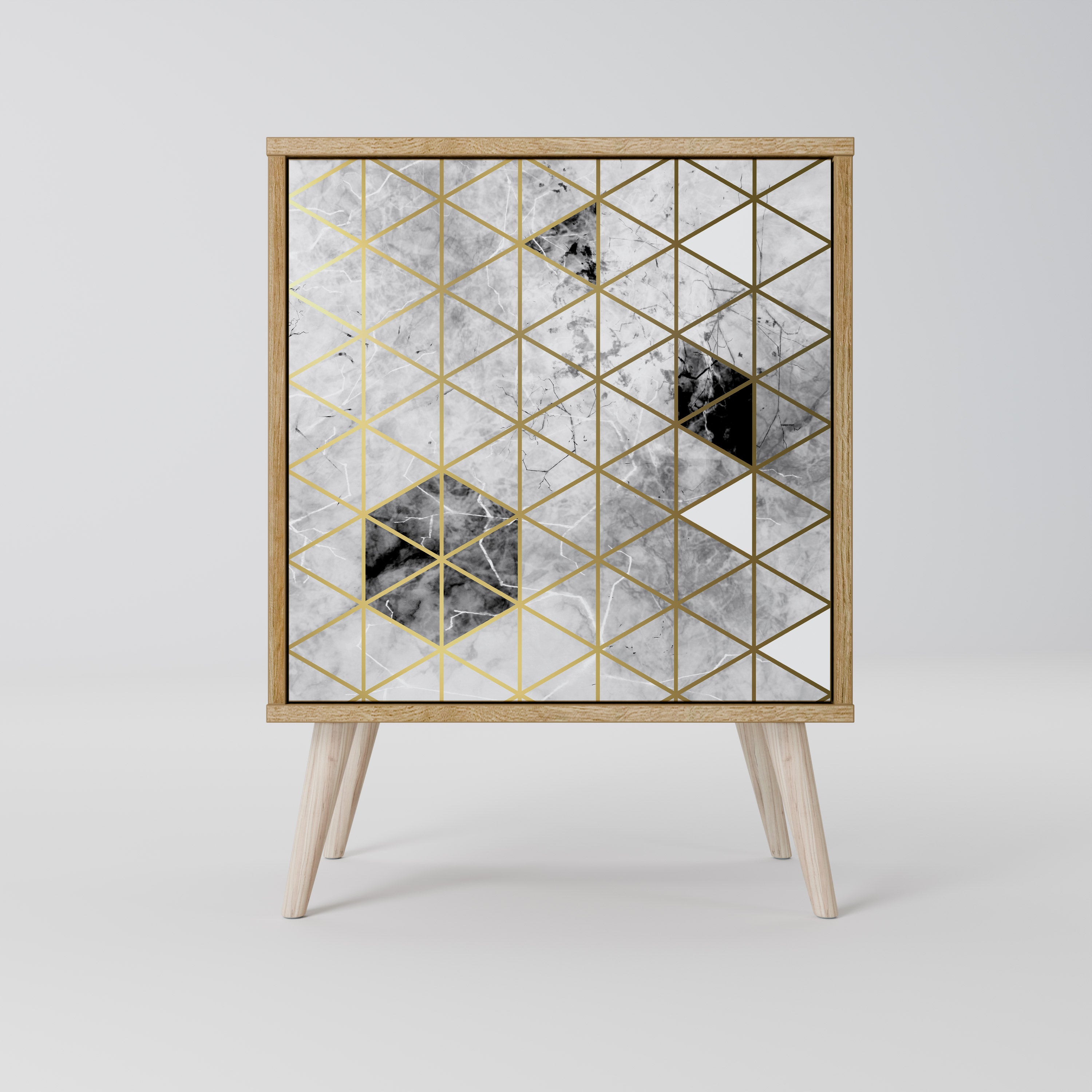 ASHEN ARIA 1-Door Sideboard in Oak Effect