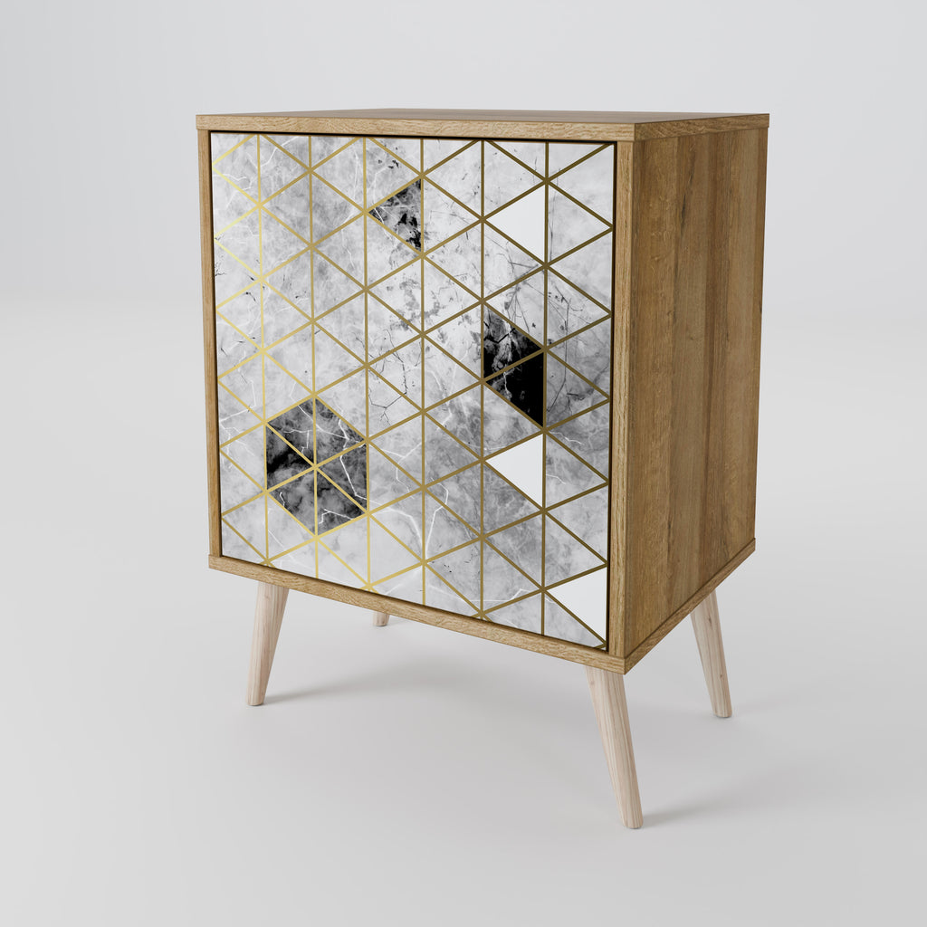 ASHEN ARIA 1-Door Sideboard in Oak Effect