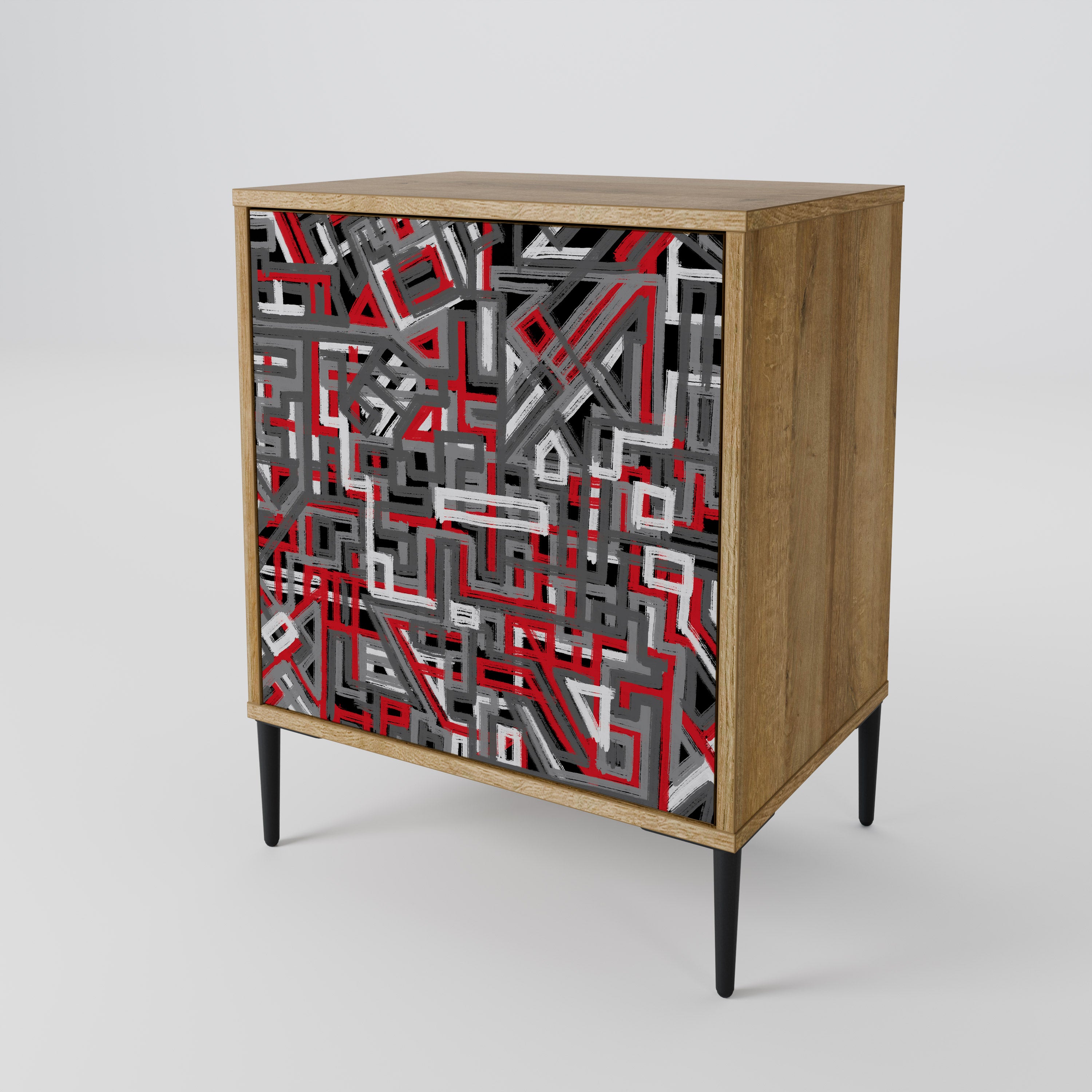 BROKEN LINES 1-Door Sideboard