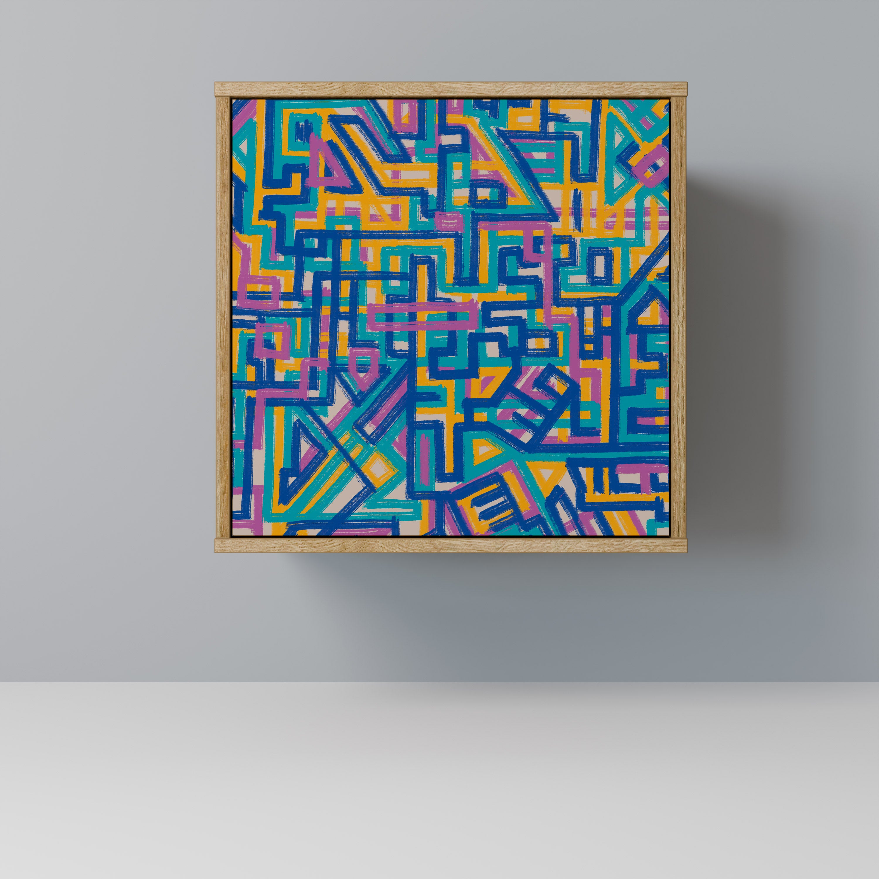 MEMORIES MAP 1-Door Sideboard in Oak Effect