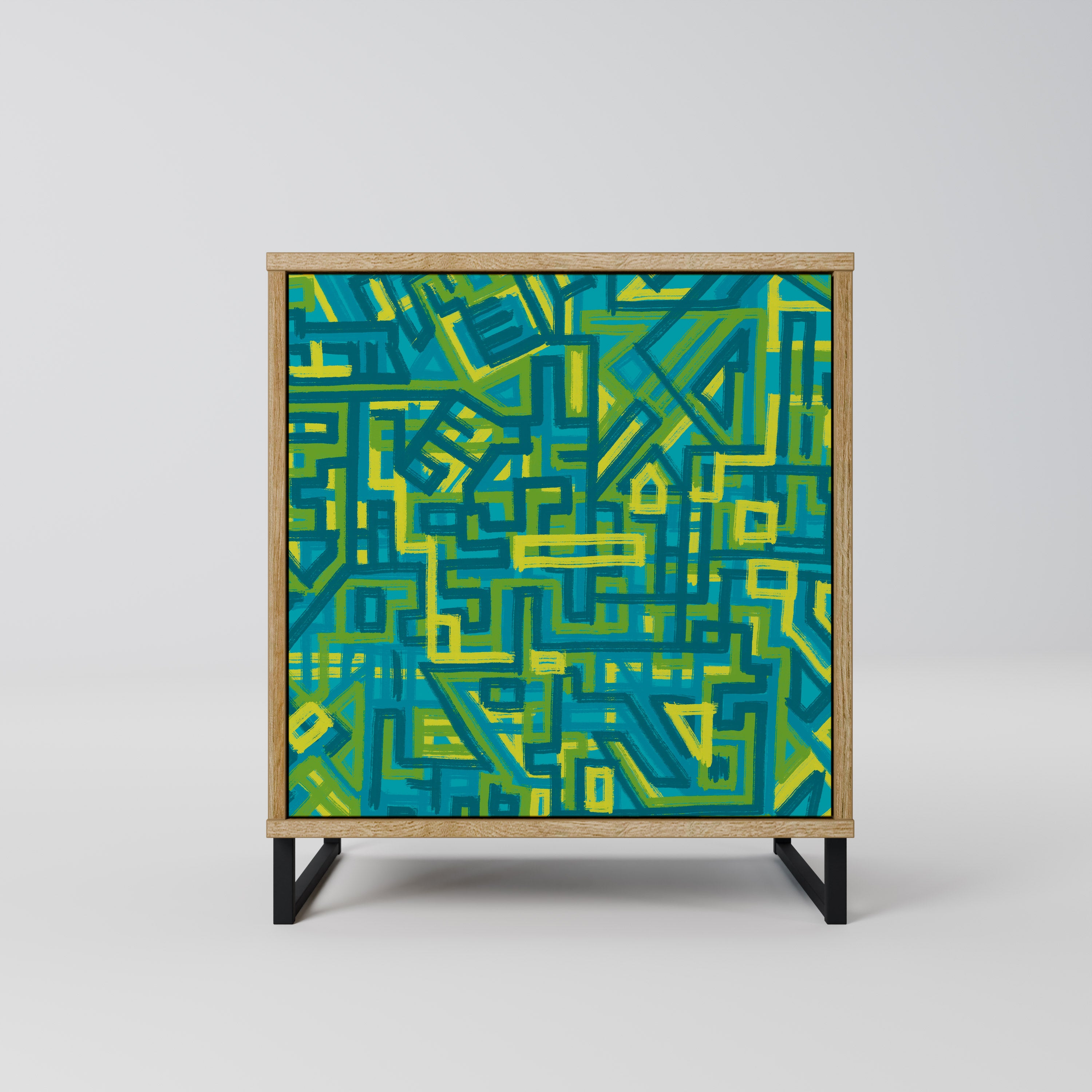 NOSTALGIC MEMORIES 1-Door Sideboard in Oak Effect