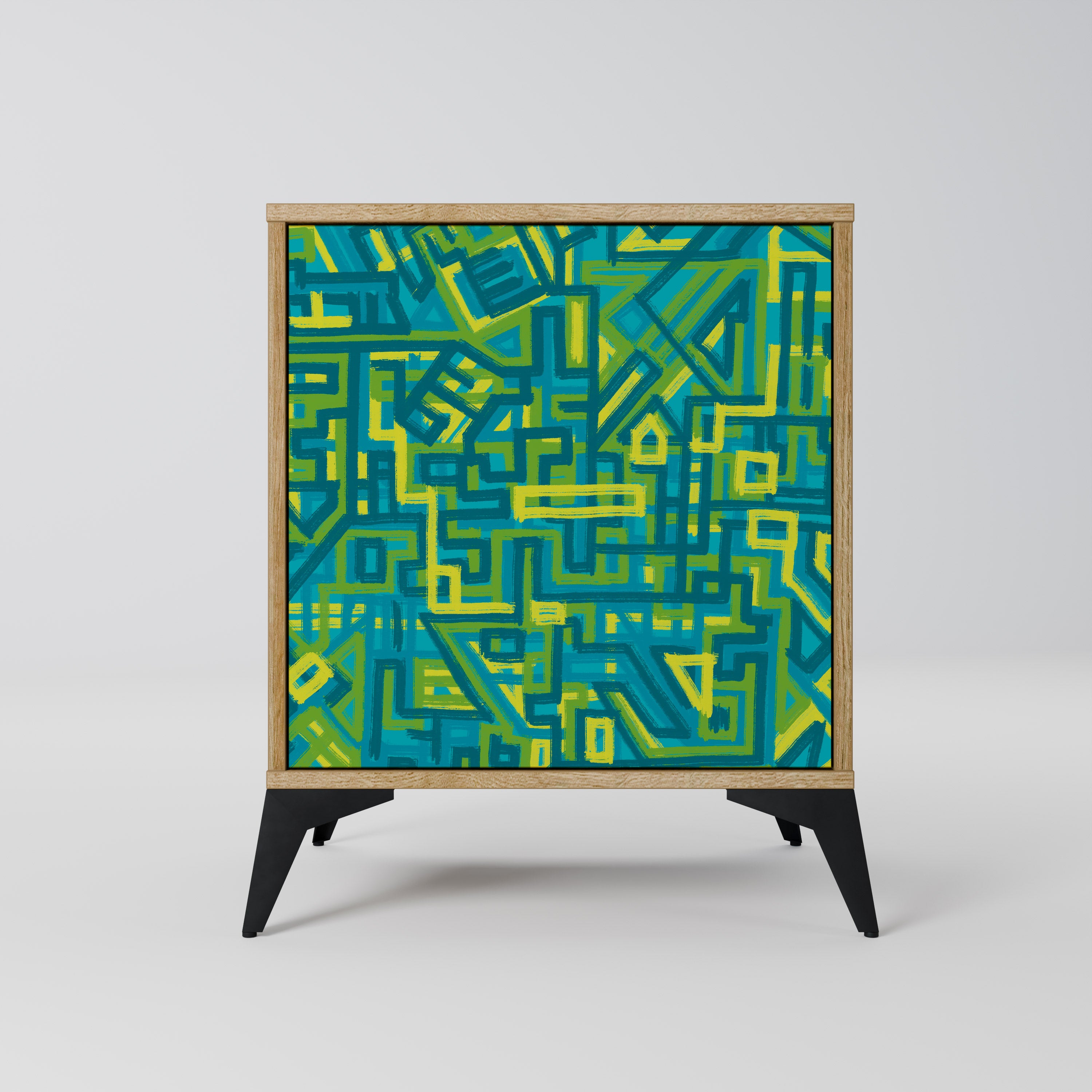 NOSTALGIC MEMORIES 1-Door Sideboard in Oak Effect