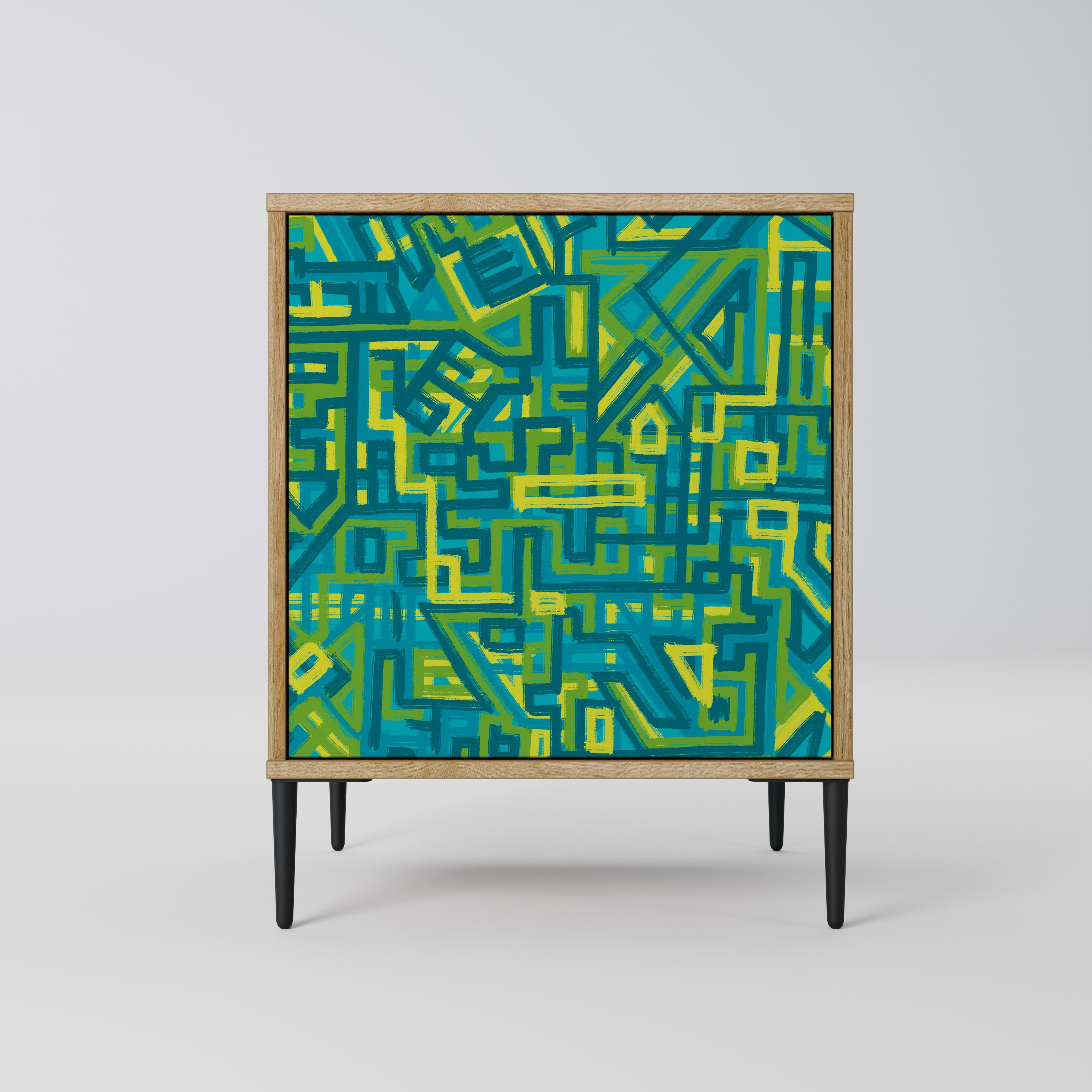 NOSTALGIC MEMORIES 1-Door Sideboard in Oak Effect