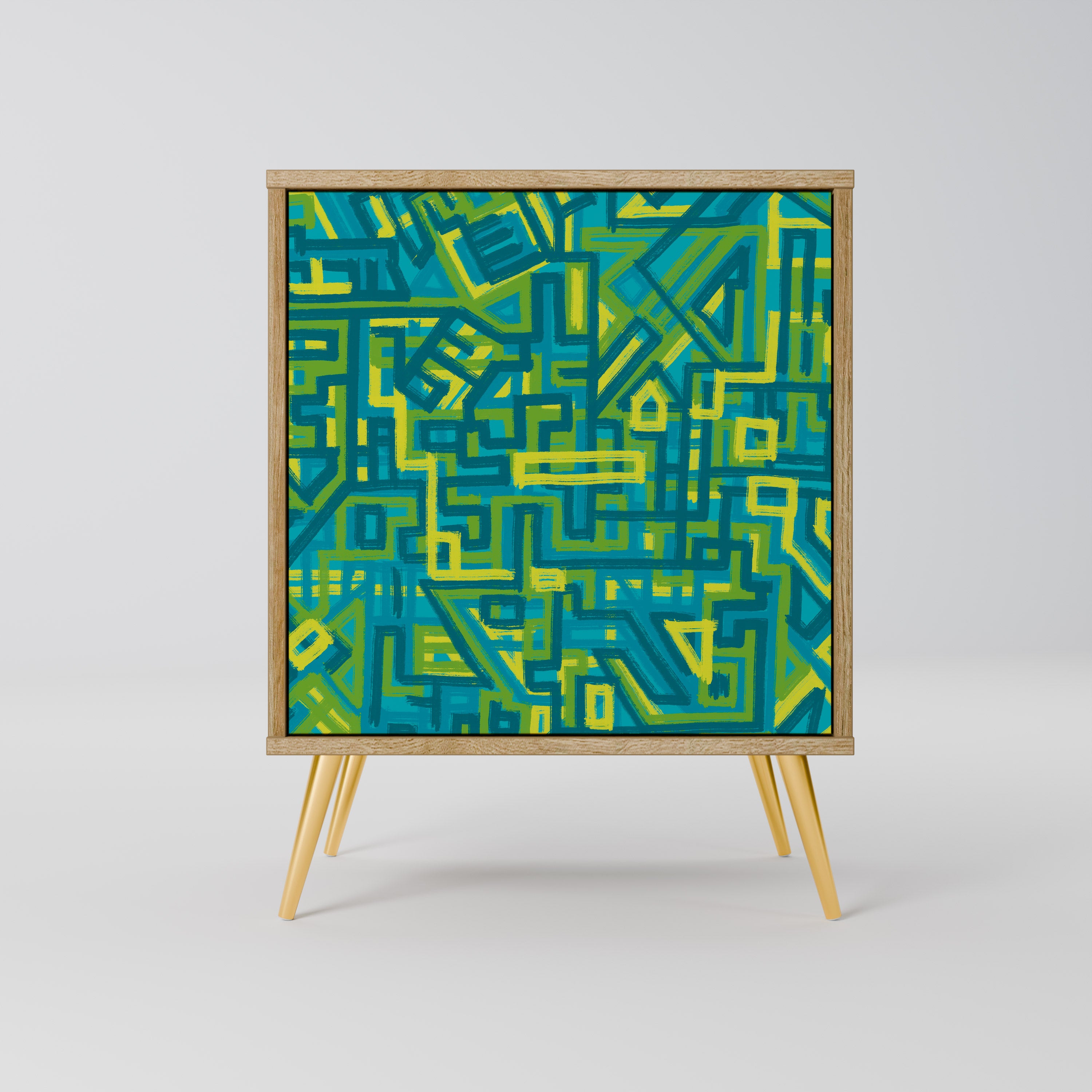 NOSTALGIC MEMORIES 1-Door Sideboard in Oak Effect