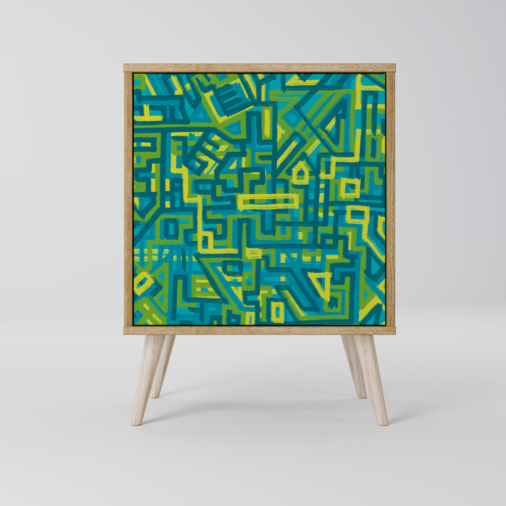 NOSTALGIC MEMORIES 1-Door Sideboard in Oak Effect