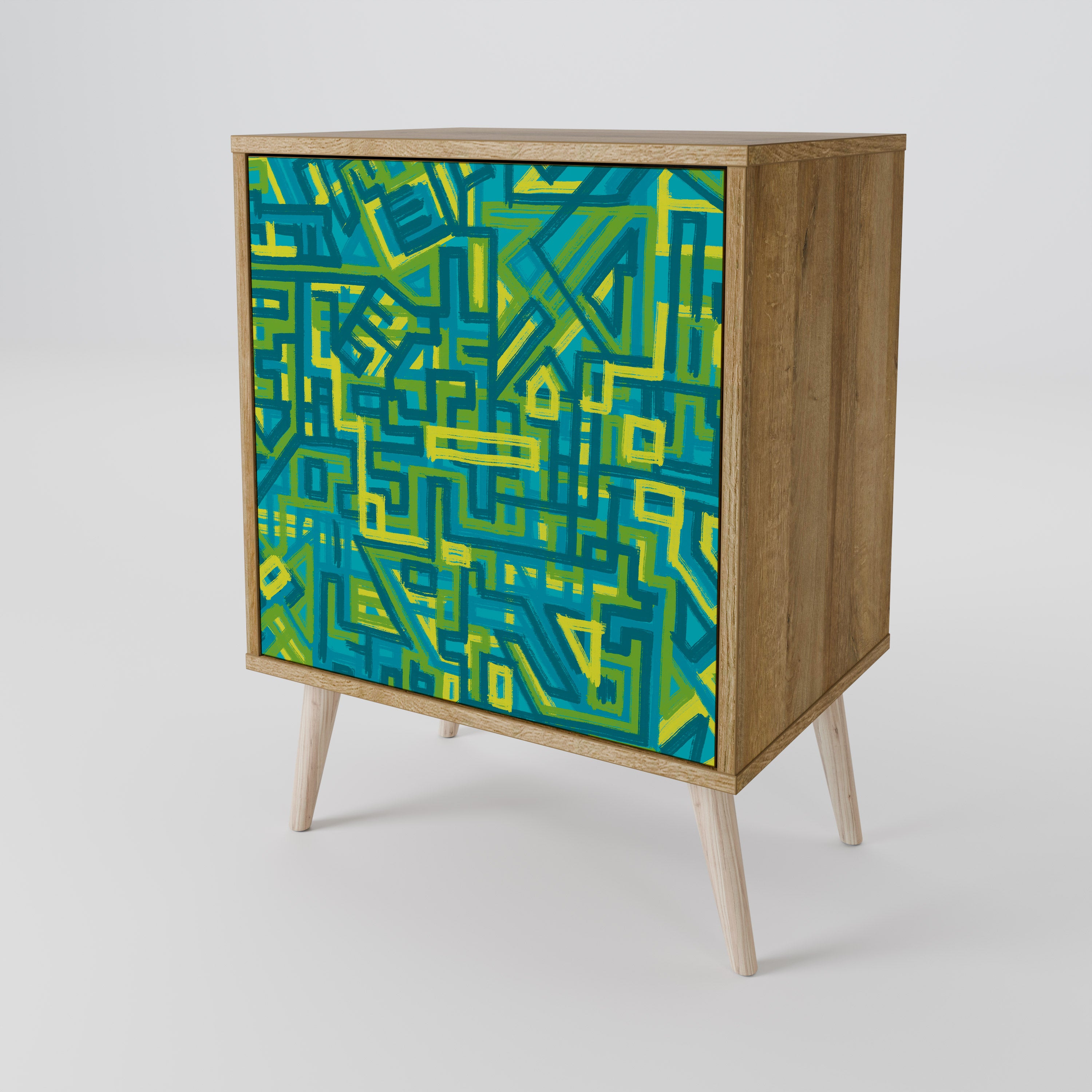 NOSTALGIC MEMORIES 1-Door Sideboard in Oak Effect