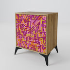 LOVELY MEMORIES 1-Door Sideboard in Oak Effect