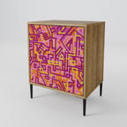 LOVELY MEMORIES 1-Door Sideboard in Oak Effect