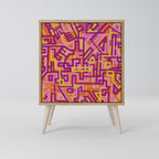 LOVELY MEMORIES 1-Door Sideboard in Oak Effect