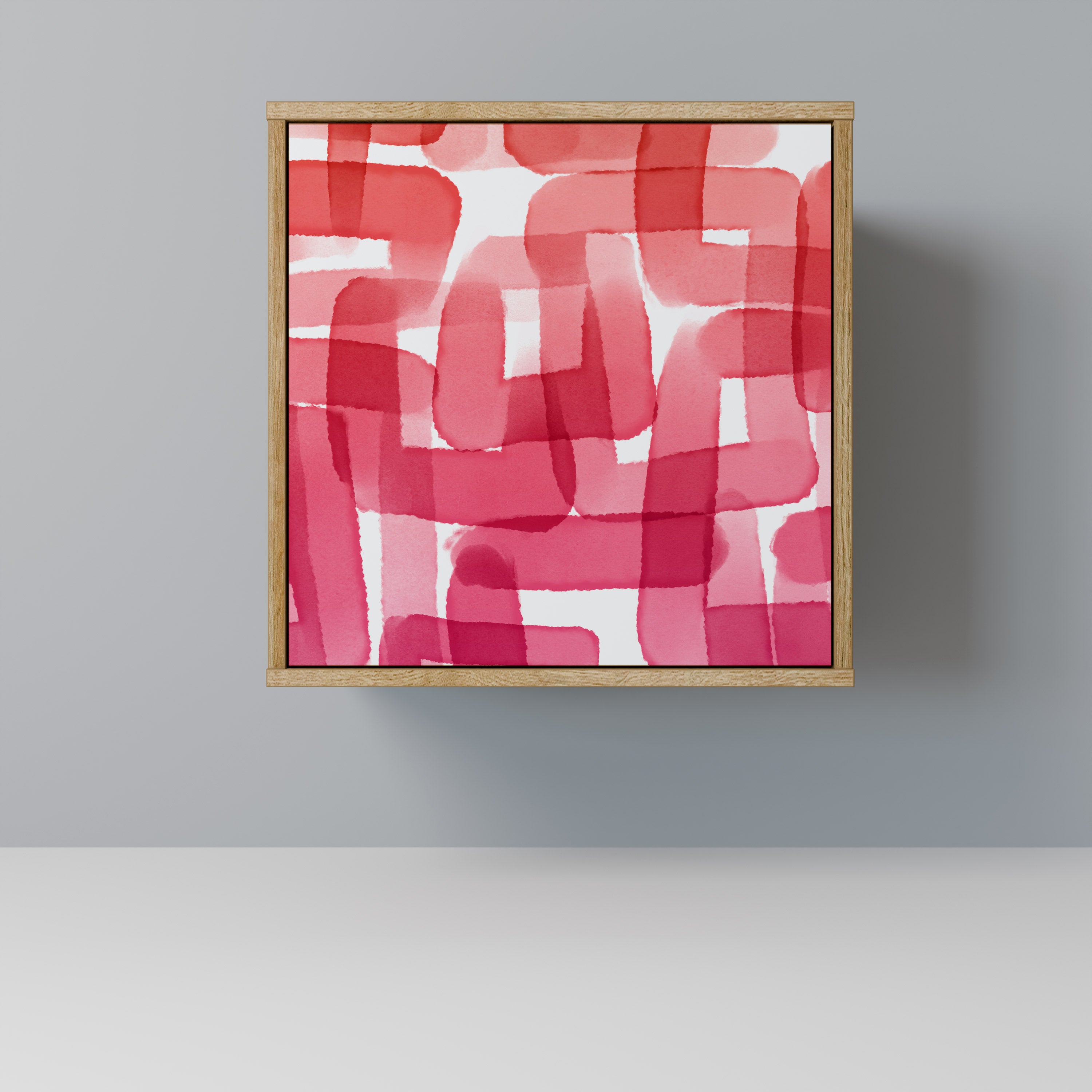 KALEIDOSCOPIC CUBISM 1-Door Sideboard in Oak Effect