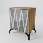 SOLID ZIG ZAG 1-Door Sideboard in Oak Effect