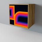 BLINDED BY THE LIGHTS 1-Door Sideboard in Oak Effect